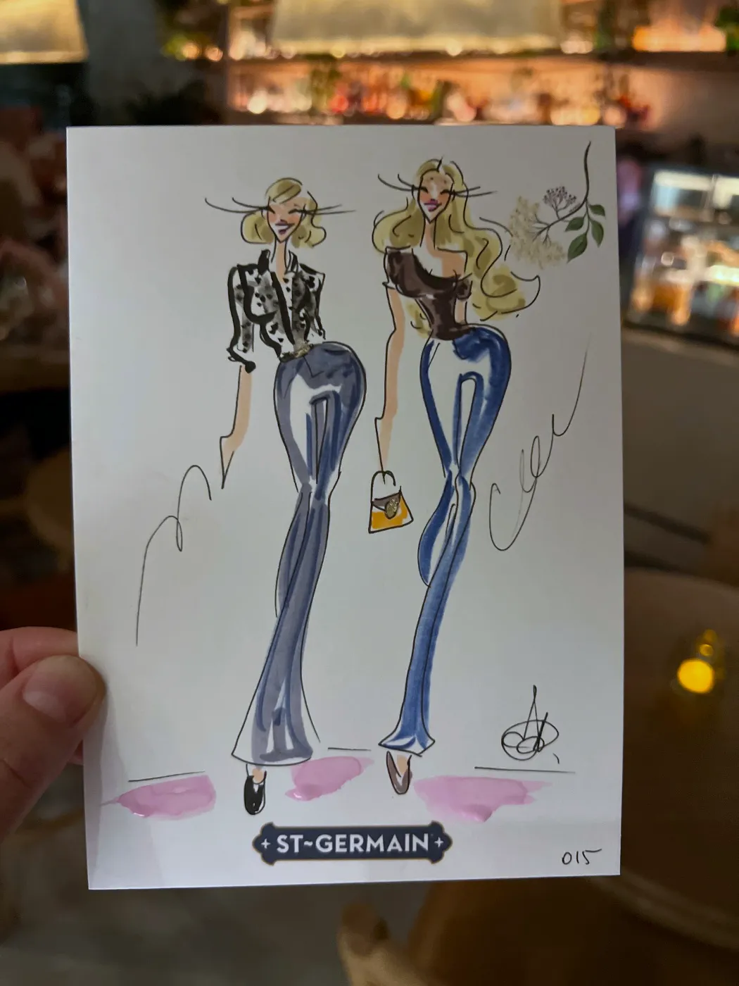 Live sketch from St-Germain Brand Activation in Austin