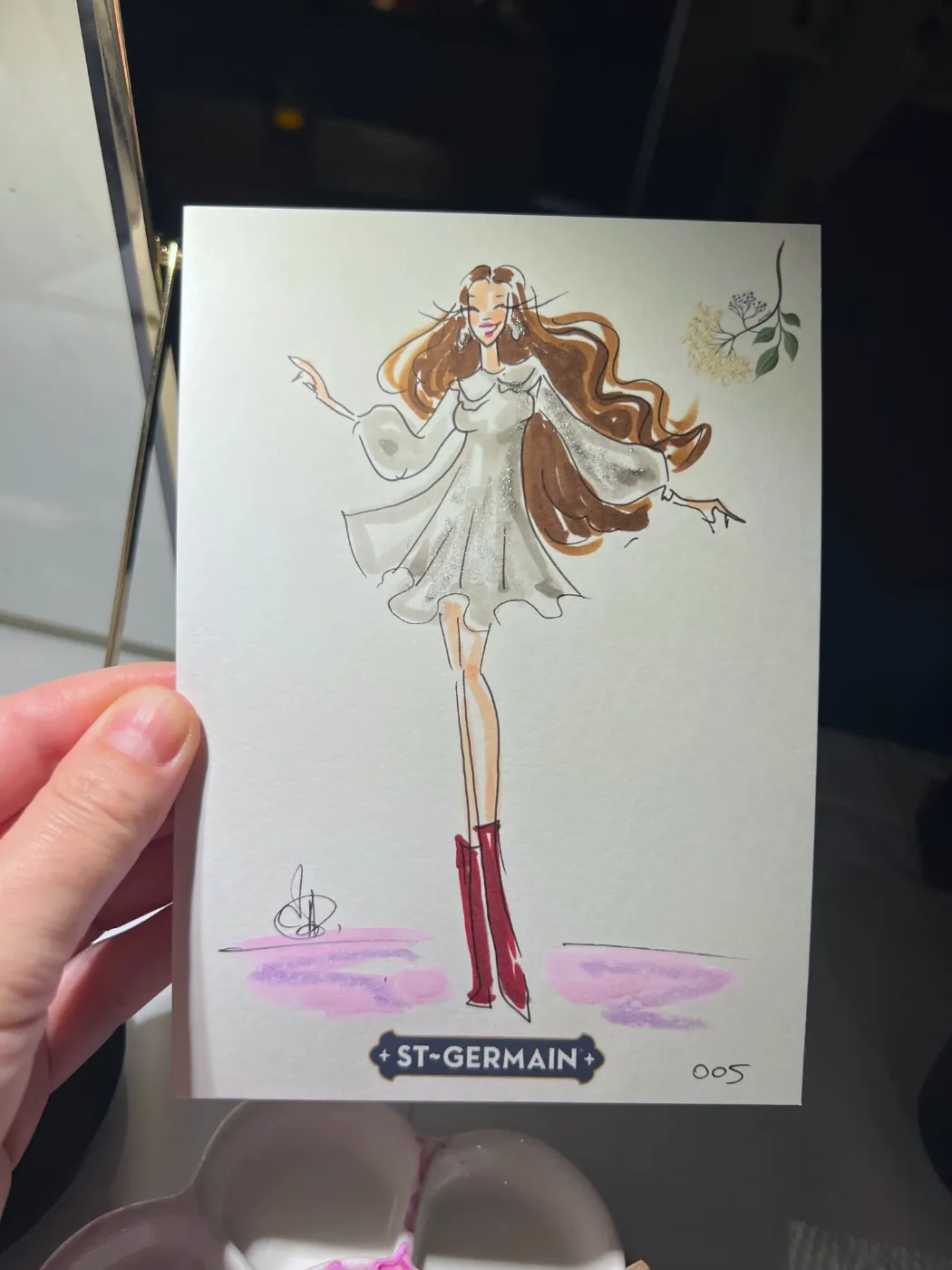 Live fashion sketch 5 from St-Germain Brand Activation in Austin