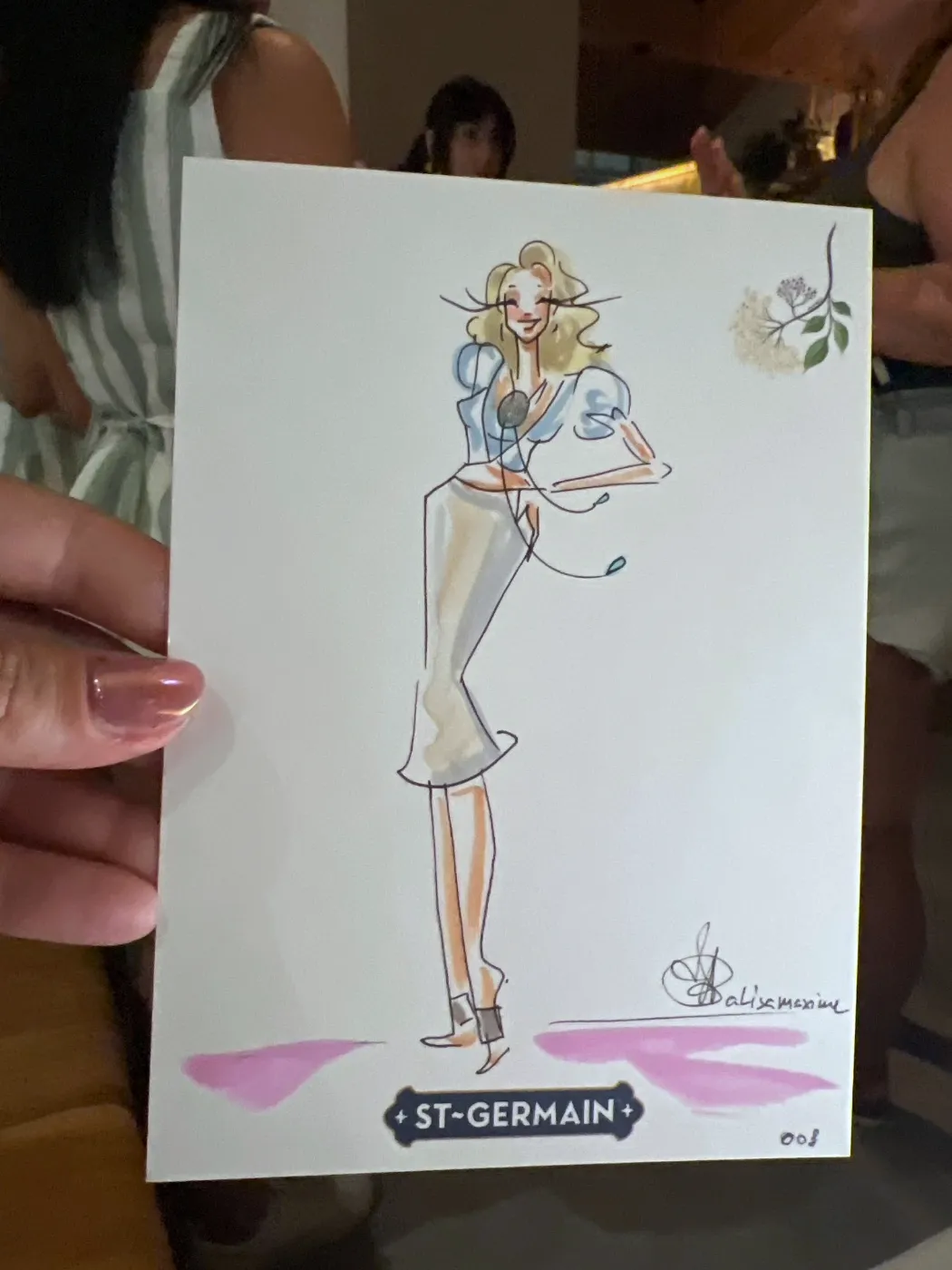 Live fashion sketch 8 from St-Germain Brand Activation in Austin