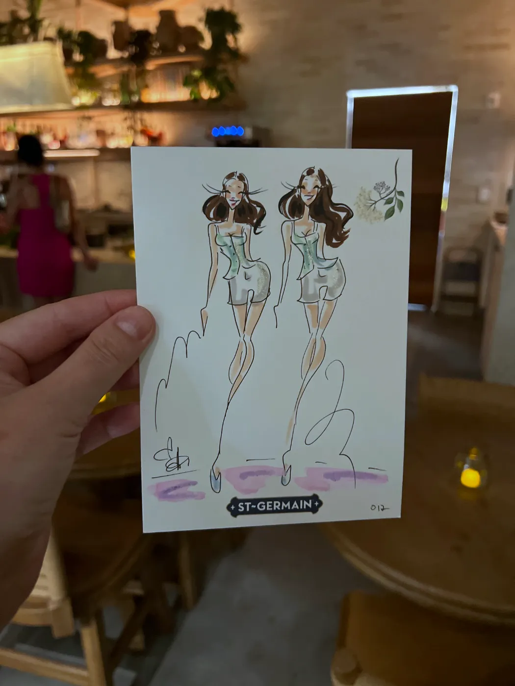 Live fashion sketch 16 from St-Germain Brand Activation in Austin