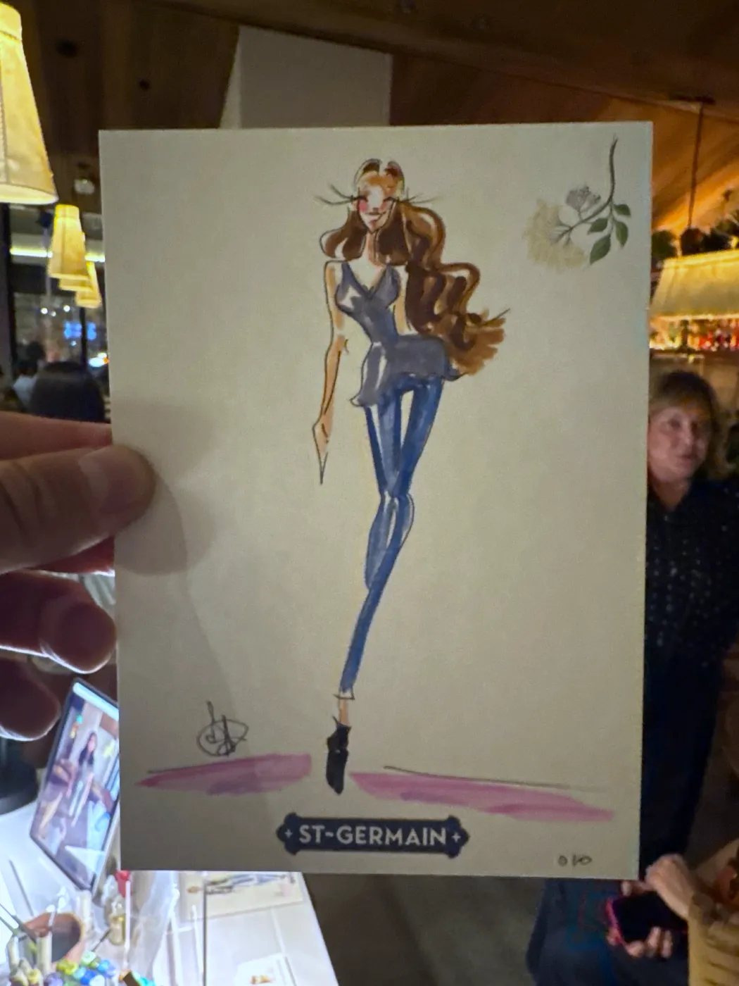 Live fashion sketch 10 from St-Germain Brand Activation in Austin