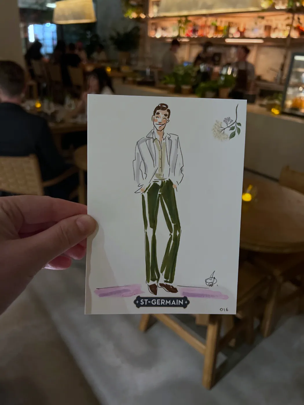 Live fashion sketch 15 from St-Germain Brand Activation in Austin