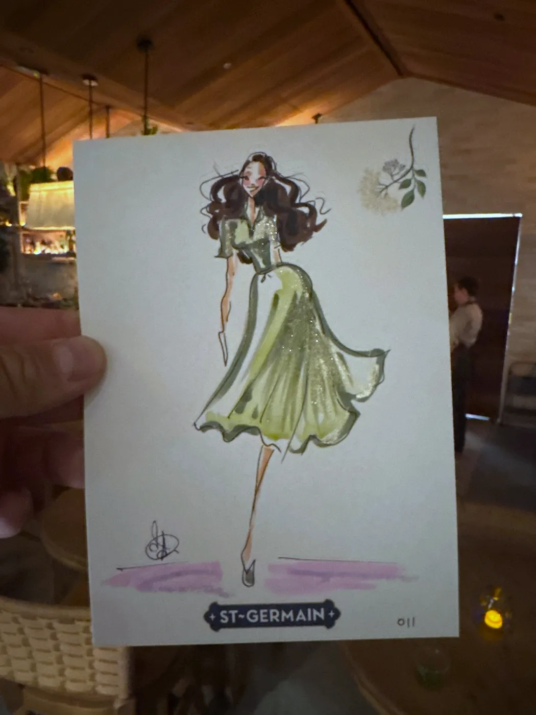 Live fashion sketch 11 from St-Germain Brand Activation in Austin