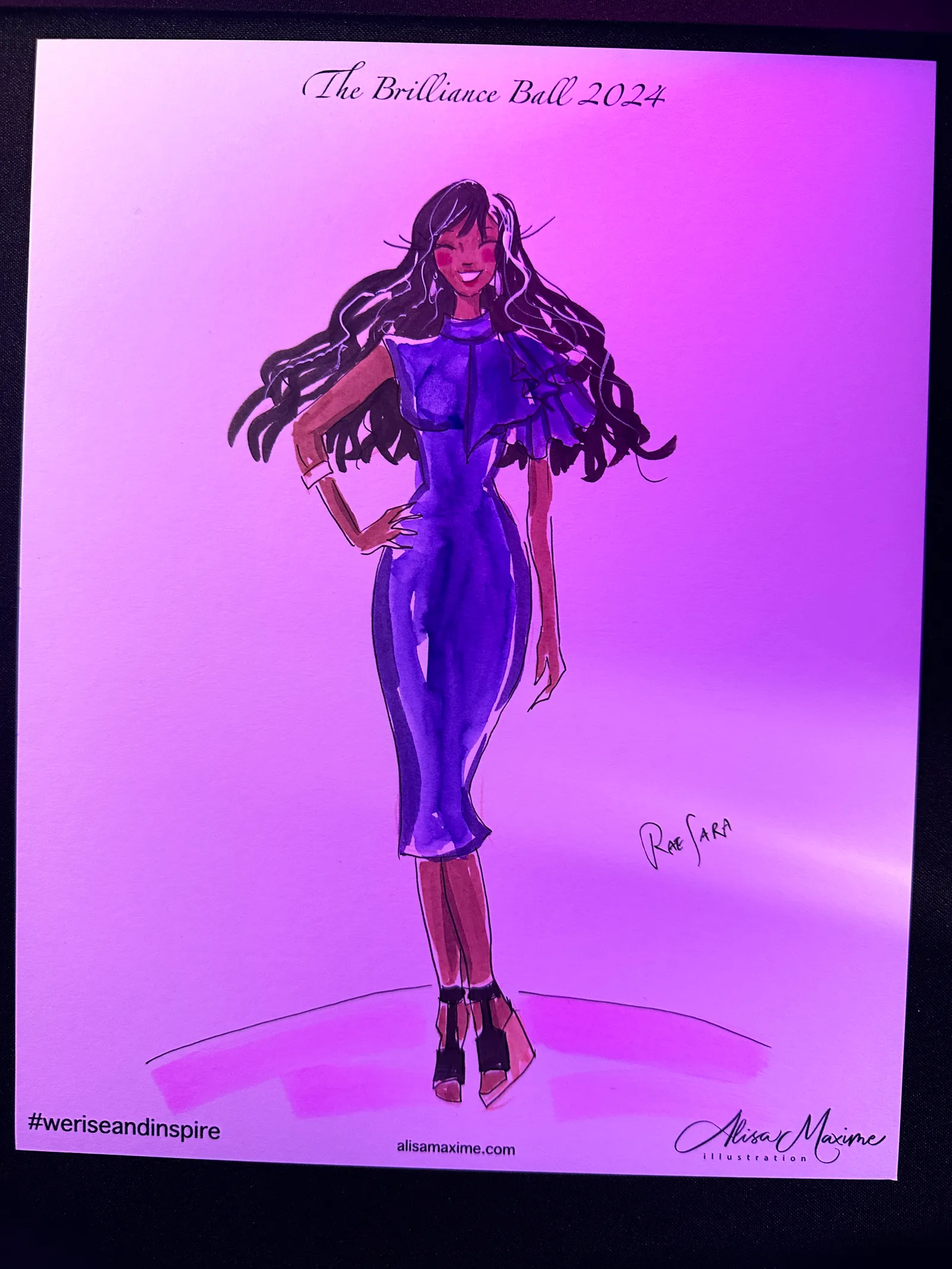 Live fashion sketch 11 from FW Gala at The Social Space, Fort Worth