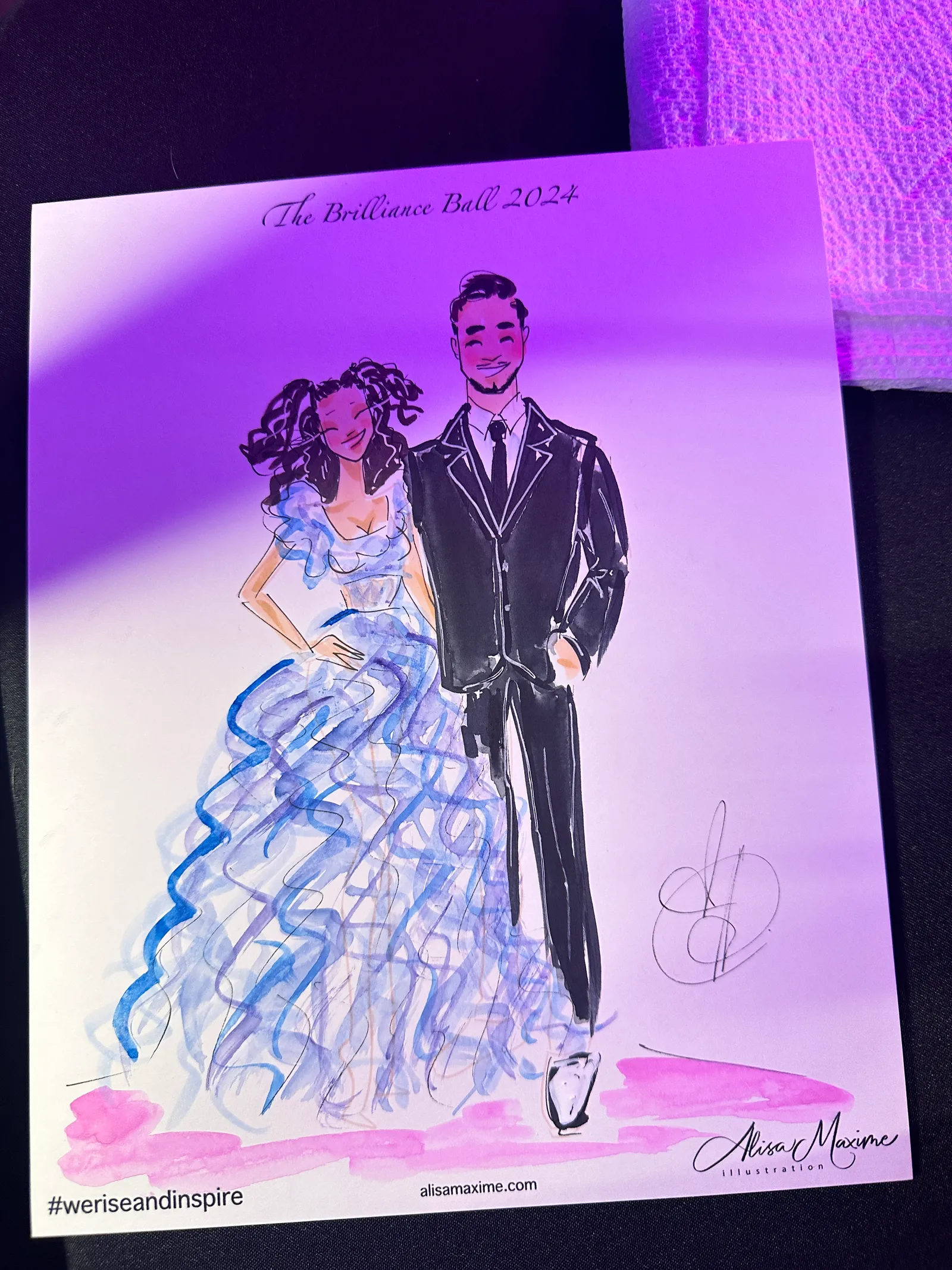 Live sketch from FW Gala at The Social Space, Fort Worth