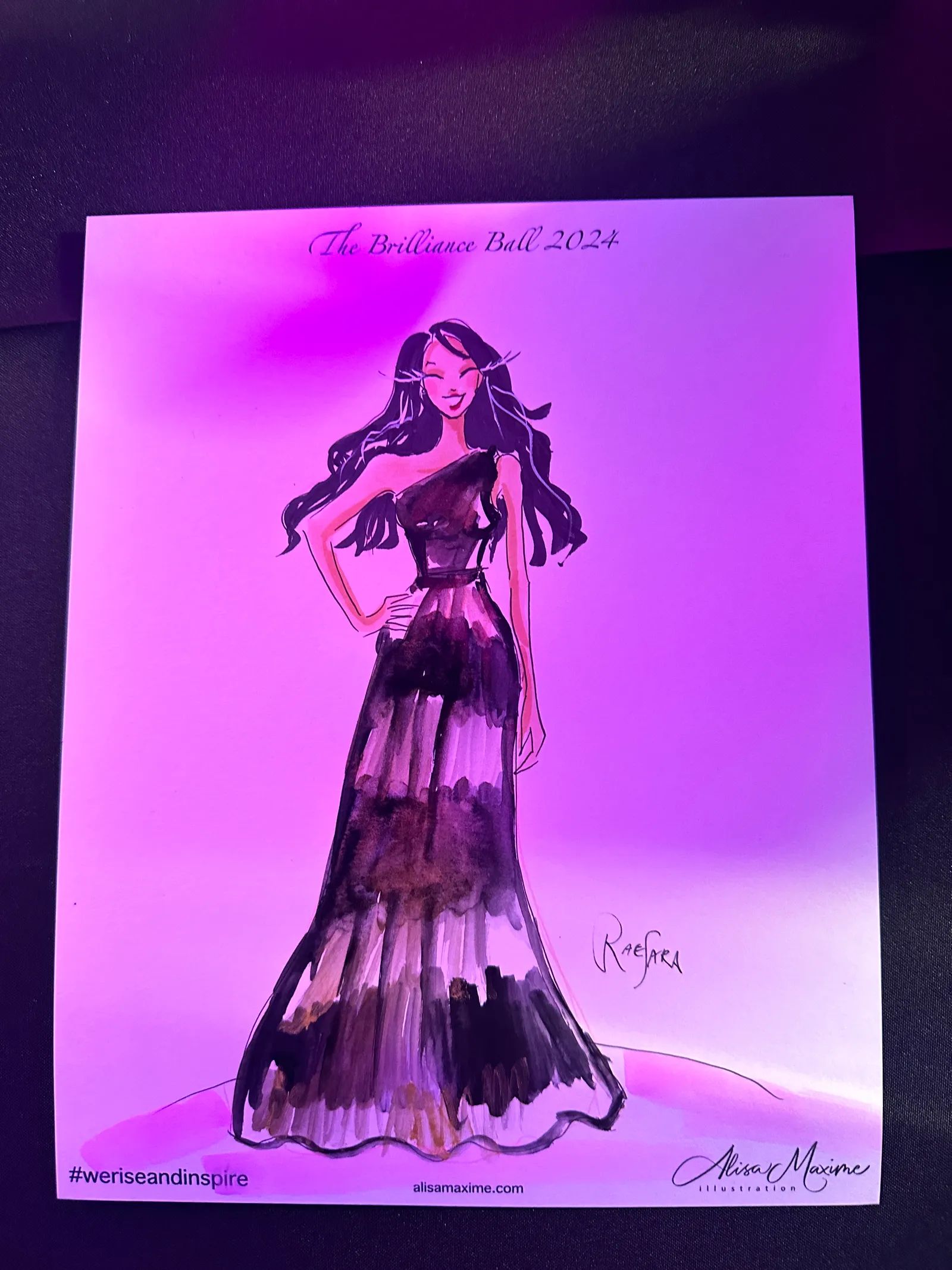 Live fashion sketch 4 from FW Gala at The Social Space, Fort Worth