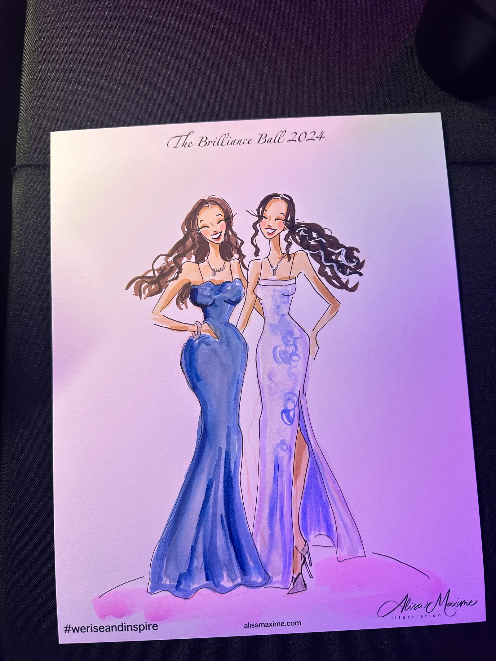 Live fashion sketch 7 from FW Gala at The Social Space, Fort Worth