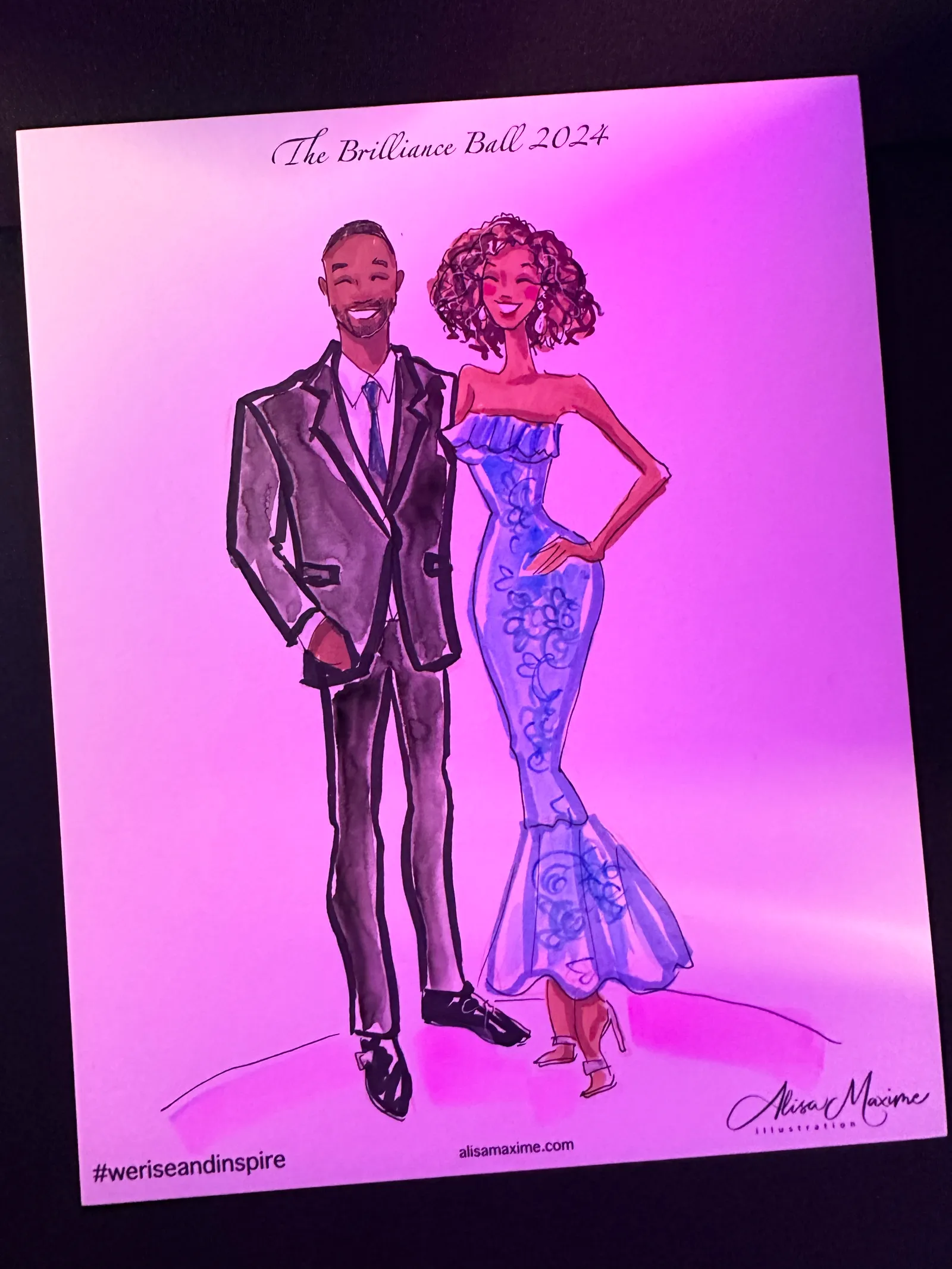 Live fashion sketch 10 from FW Gala at The Social Space, Fort Worth