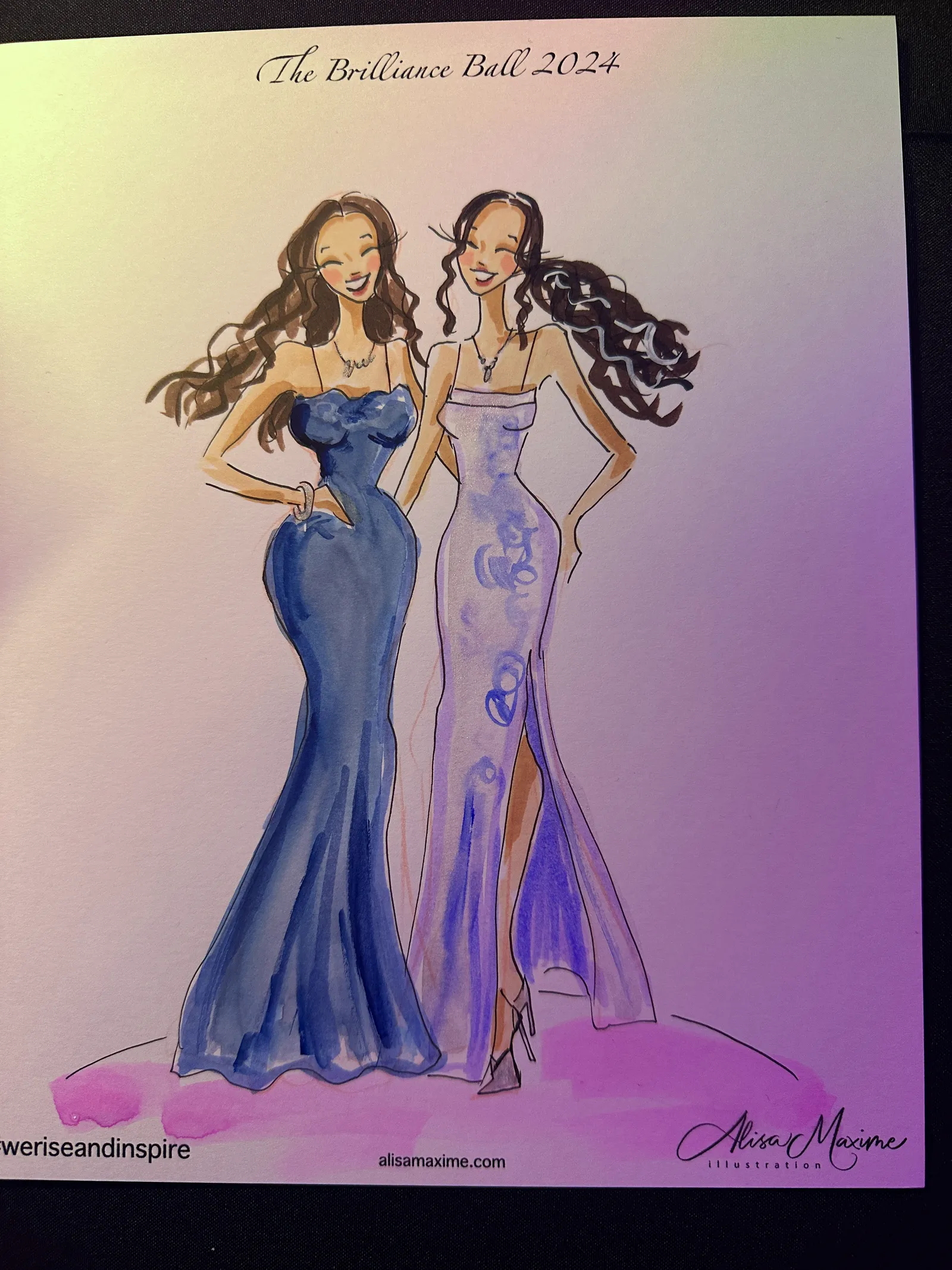 Live fashion sketch 8 from FW Gala at The Social Space, Fort Worth