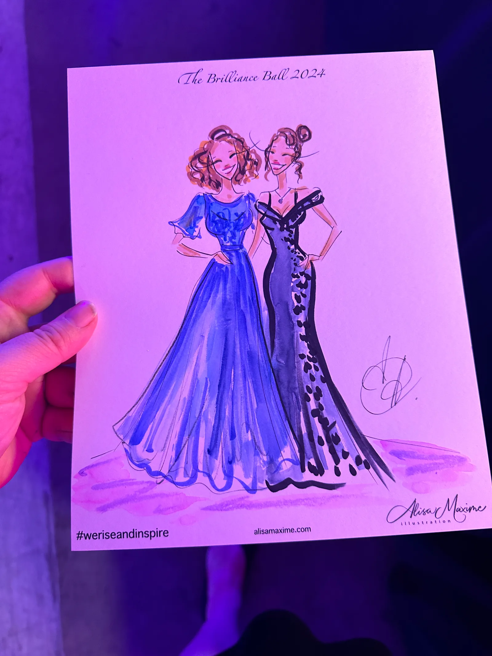 Live fashion sketch 12 from FW Gala at The Social Space, Fort Worth