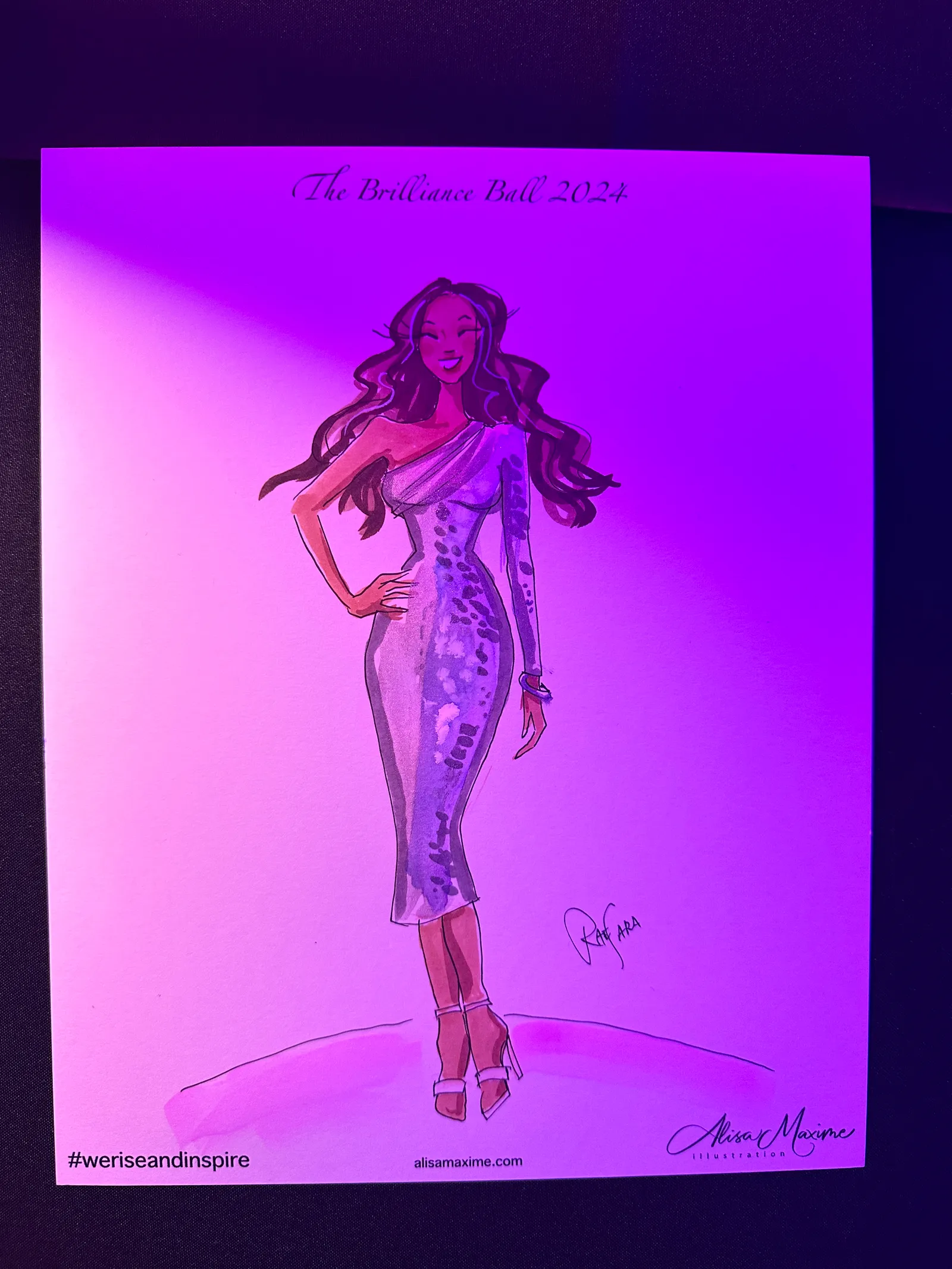 Live fashion sketch 3 from FW Gala at The Social Space, Fort Worth