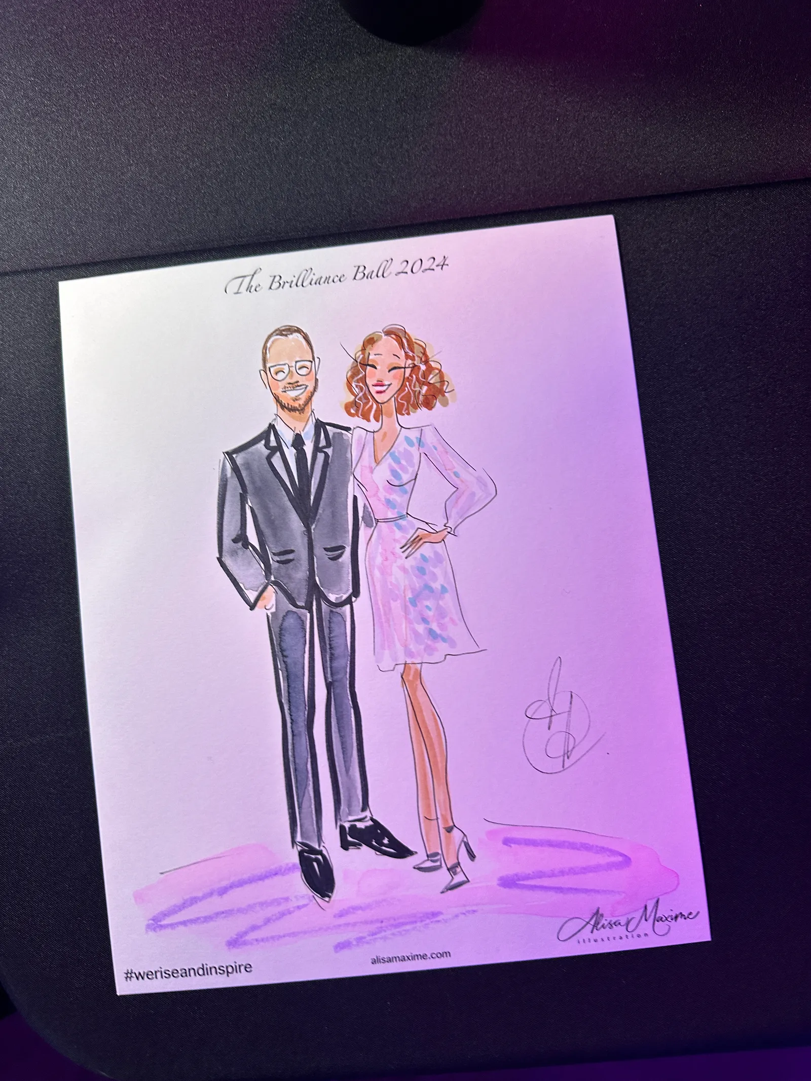 Live fashion sketch 13 from FW Gala at The Social Space, Fort Worth