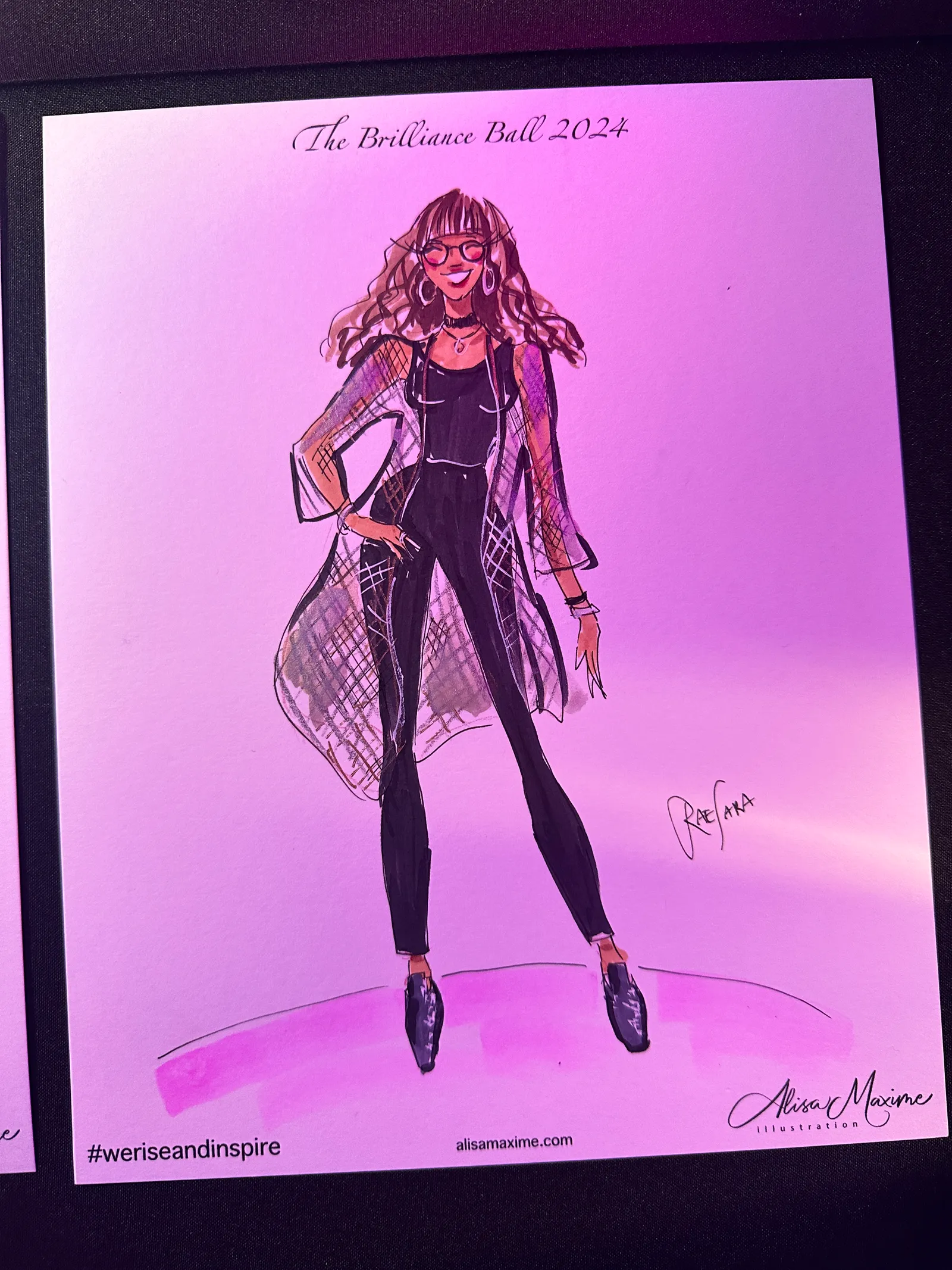 Live fashion sketch 14 from FW Gala at The Social Space, Fort Worth