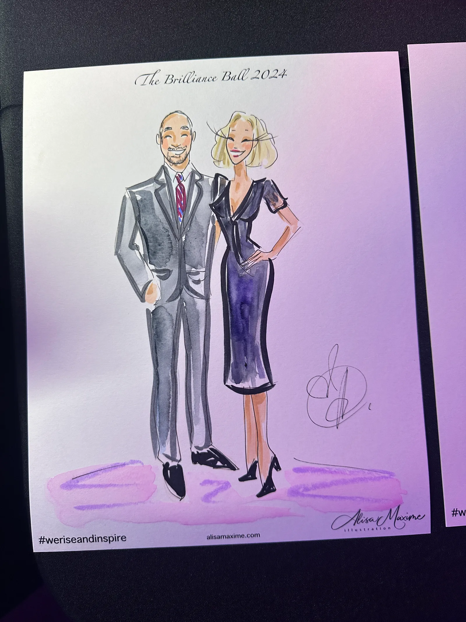 Live fashion sketch 15 from FW Gala at The Social Space, Fort Worth