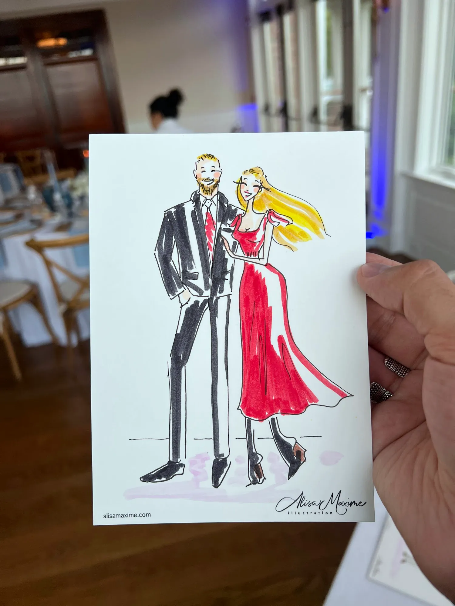 Live fashion sketch 11 from Elegant Wedding Celebration at Peconic Bay Yacht Club