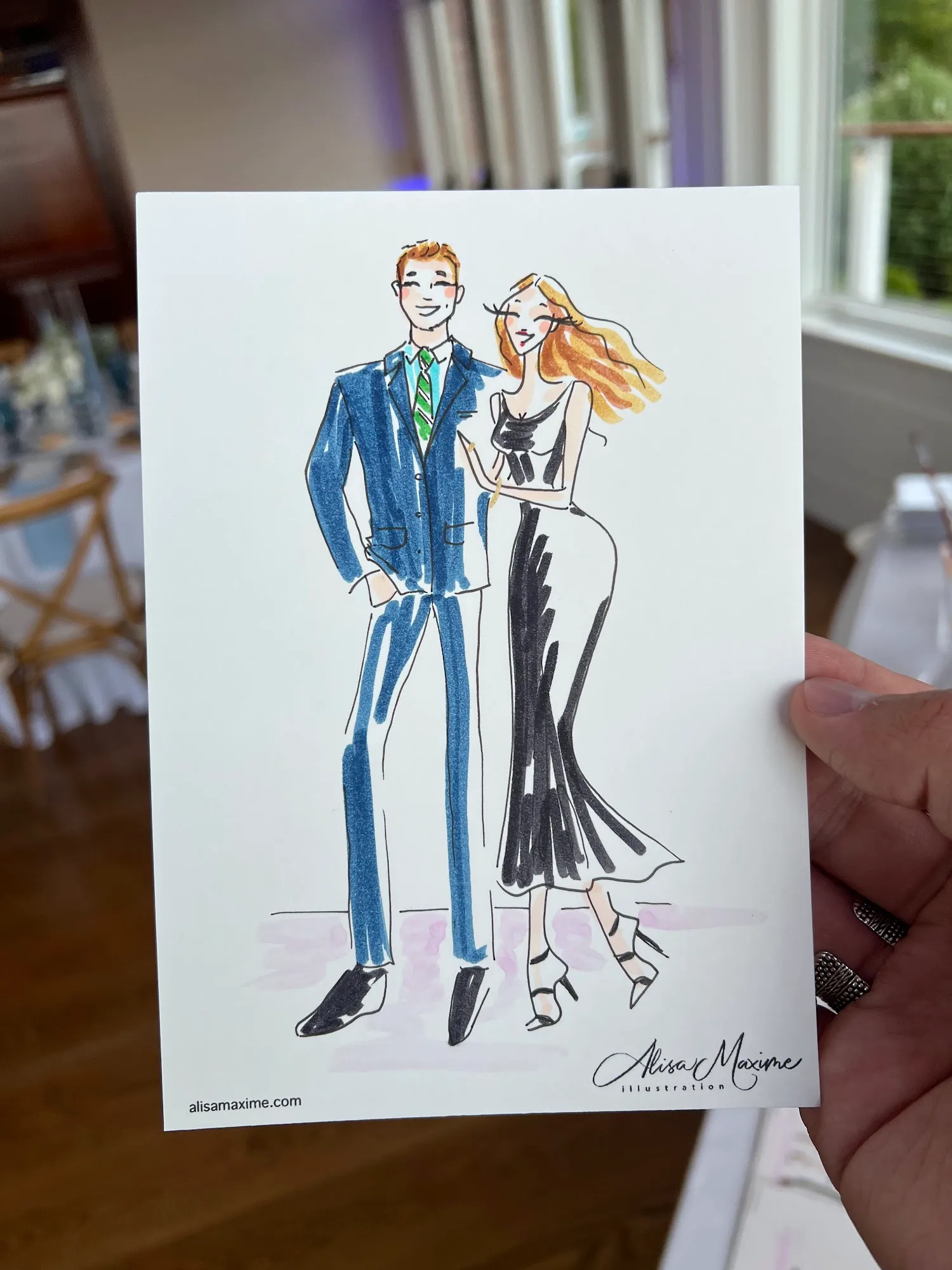 Live fashion sketch 8 from Elegant Wedding Celebration at Peconic Bay Yacht Club