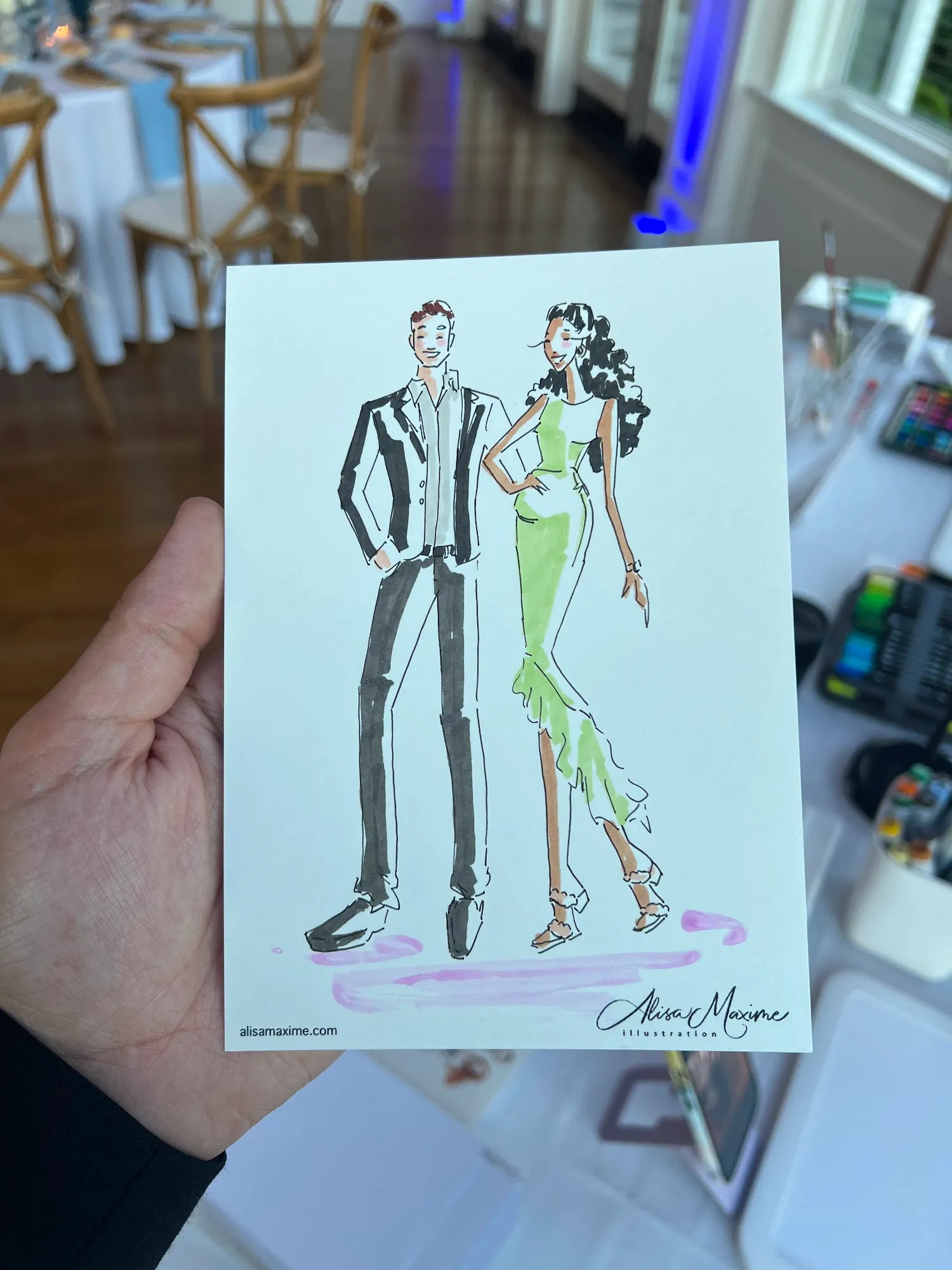 Live fashion sketch 15 from Elegant Wedding Celebration at Peconic Bay Yacht Club