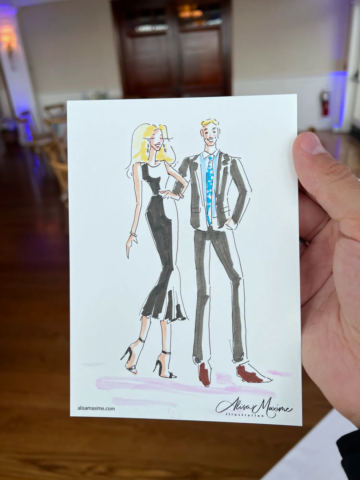 Live fashion sketch 6 from Elegant Wedding Celebration at Peconic Bay Yacht Club