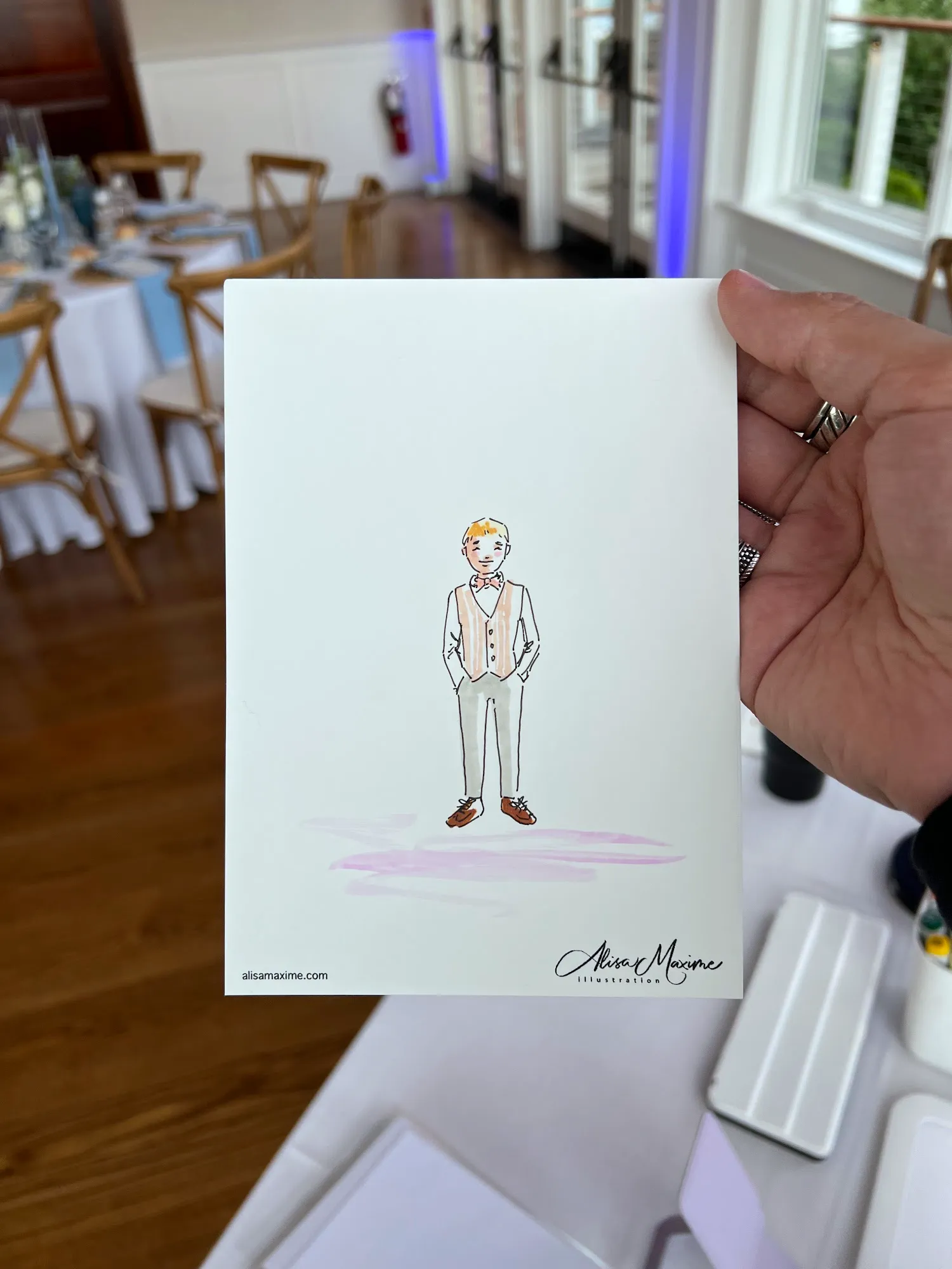 Live fashion sketch 4 from Elegant Wedding Celebration at Peconic Bay Yacht Club