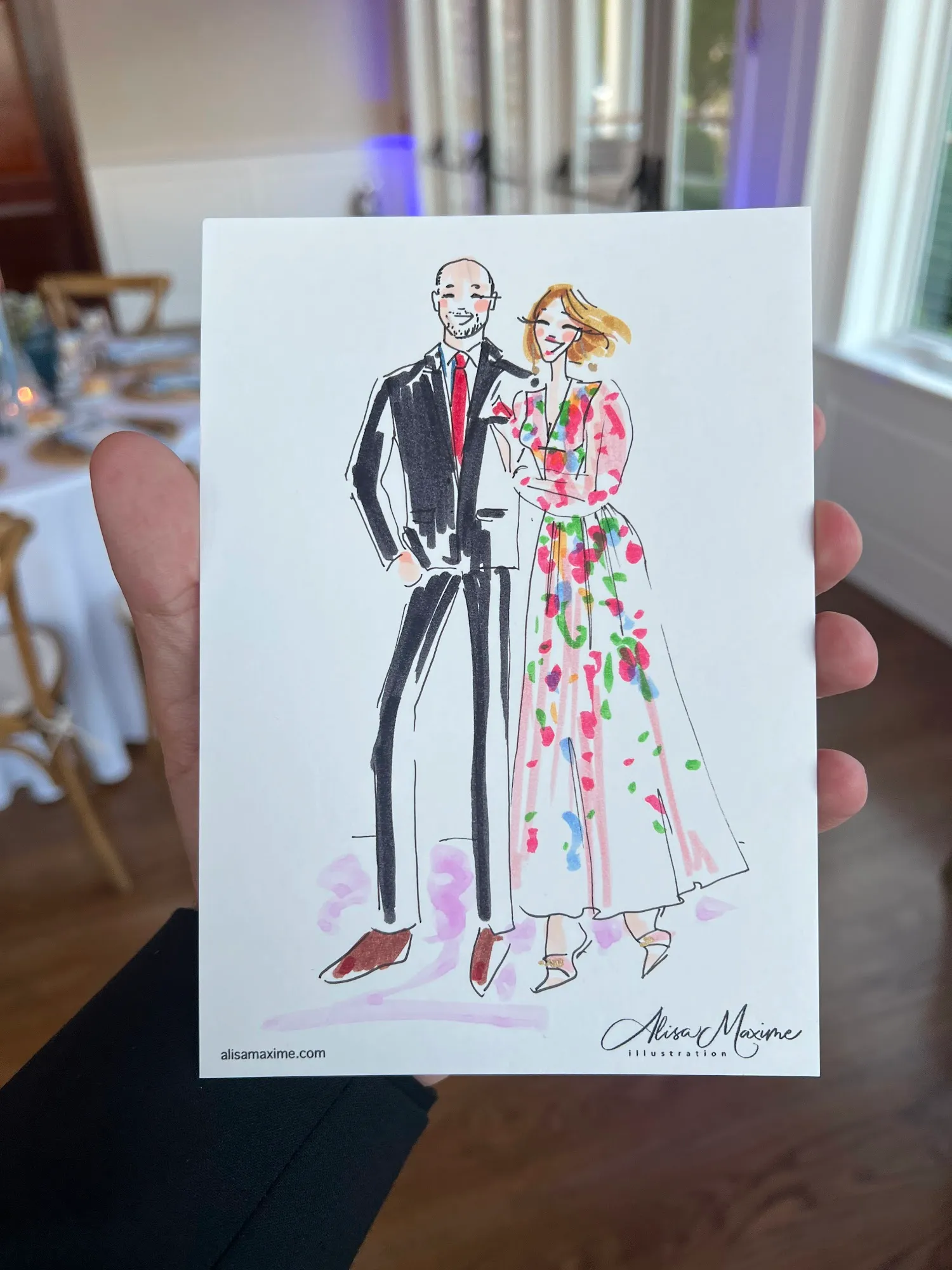 Live fashion sketch 14 from Elegant Wedding Celebration at Peconic Bay Yacht Club