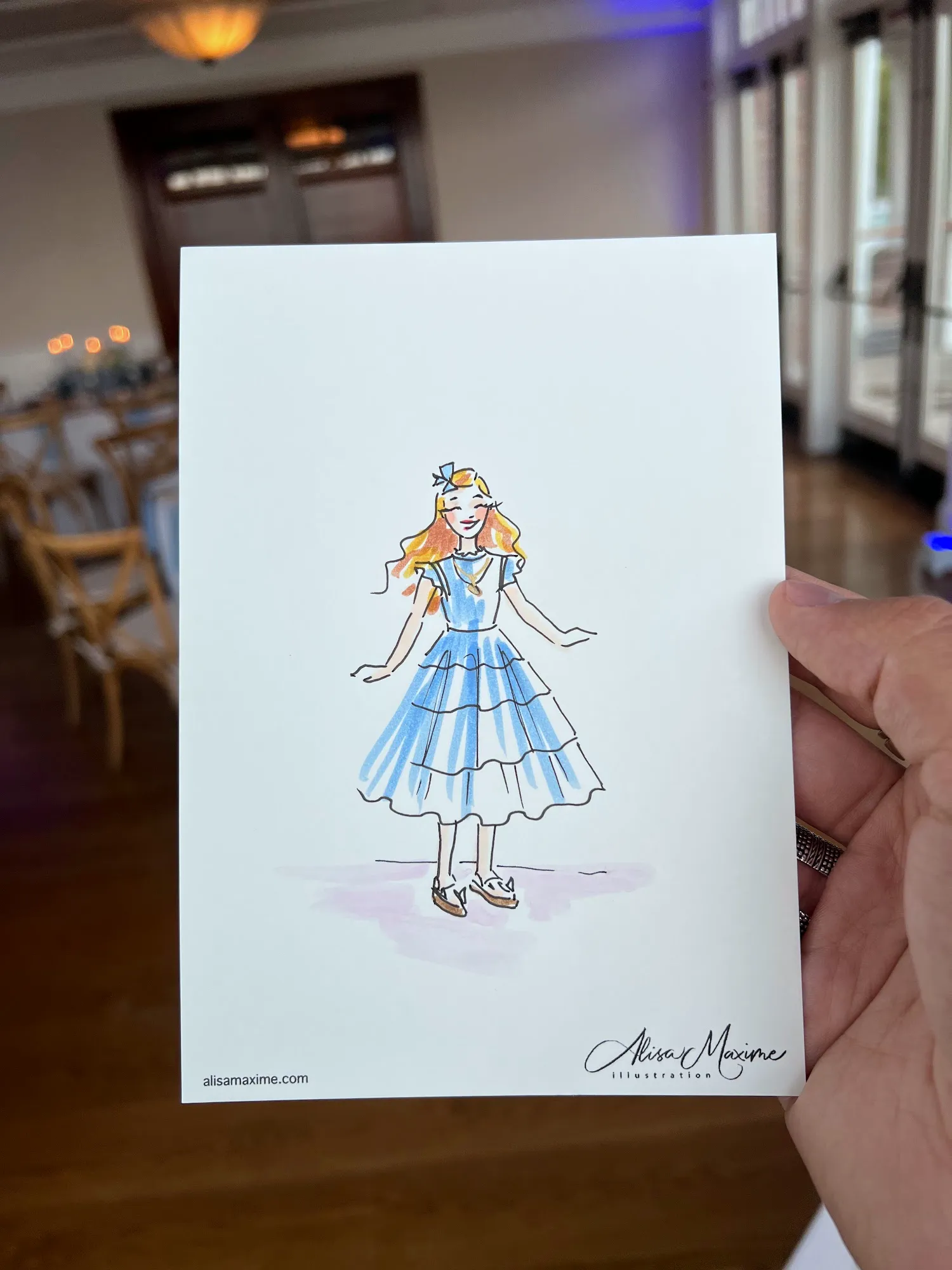 Live fashion sketch 10 from Elegant Wedding Celebration at Peconic Bay Yacht Club