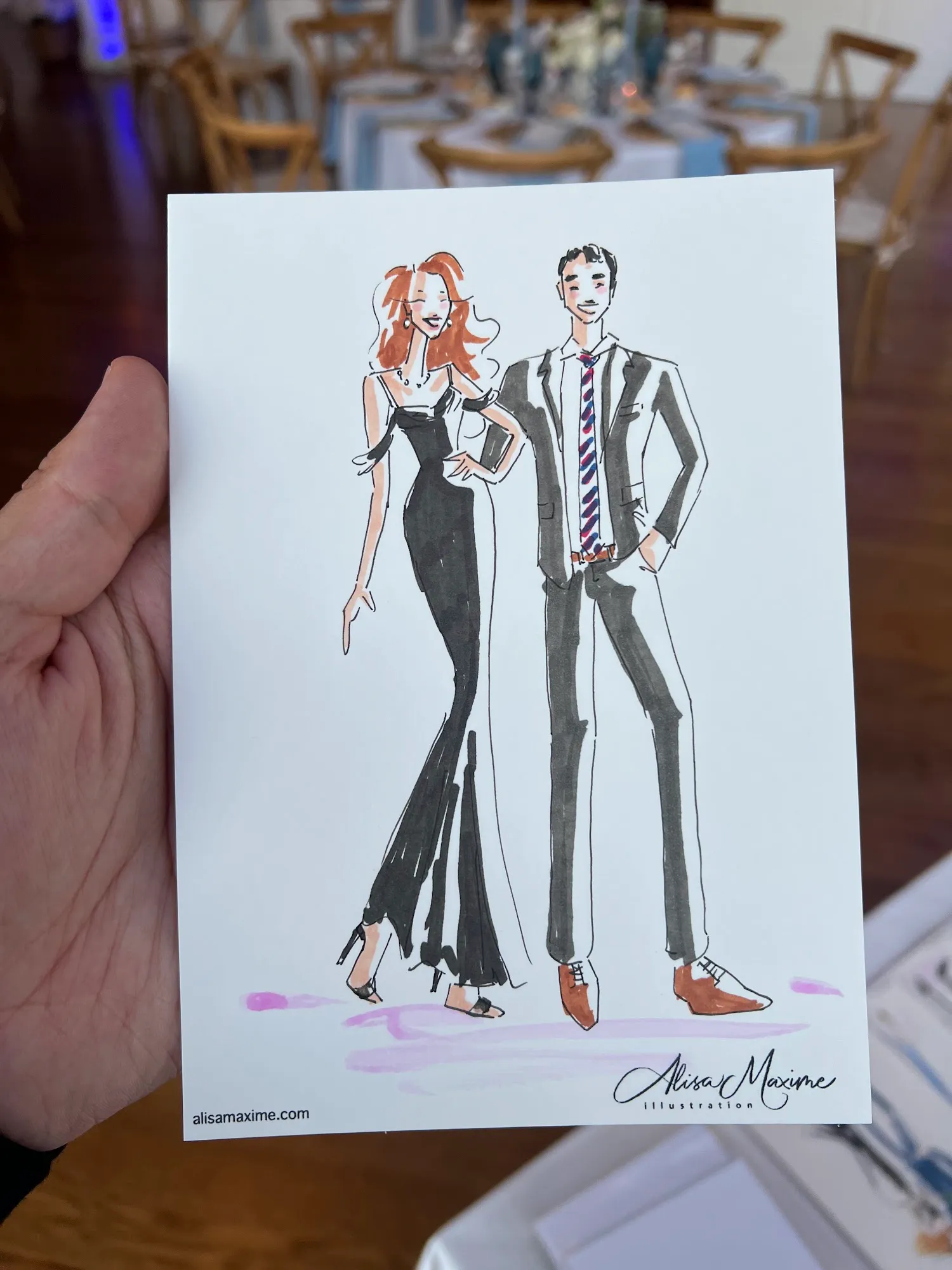 Live fashion sketch 12 from Elegant Wedding Celebration at Peconic Bay Yacht Club