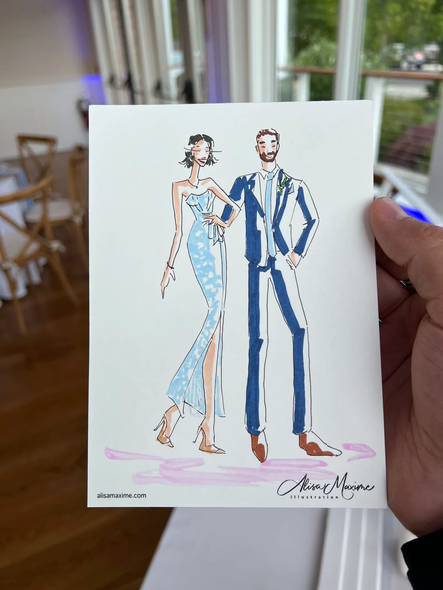 Live fashion sketch 7 from Elegant Wedding Celebration at Peconic Bay Yacht Club