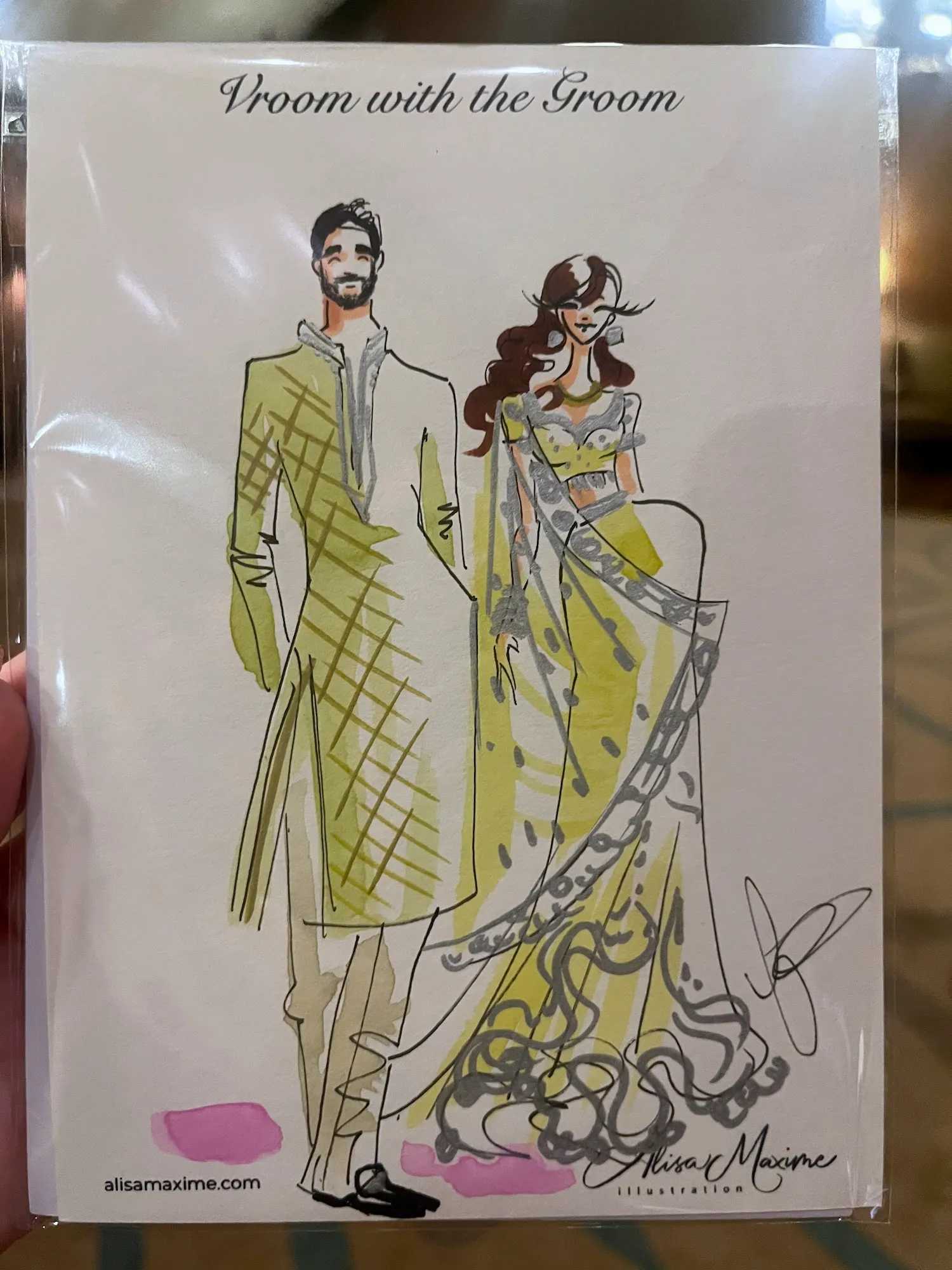 Live fashion sketch 14 from Pre-Wedding Celebration at Omaha Country Club