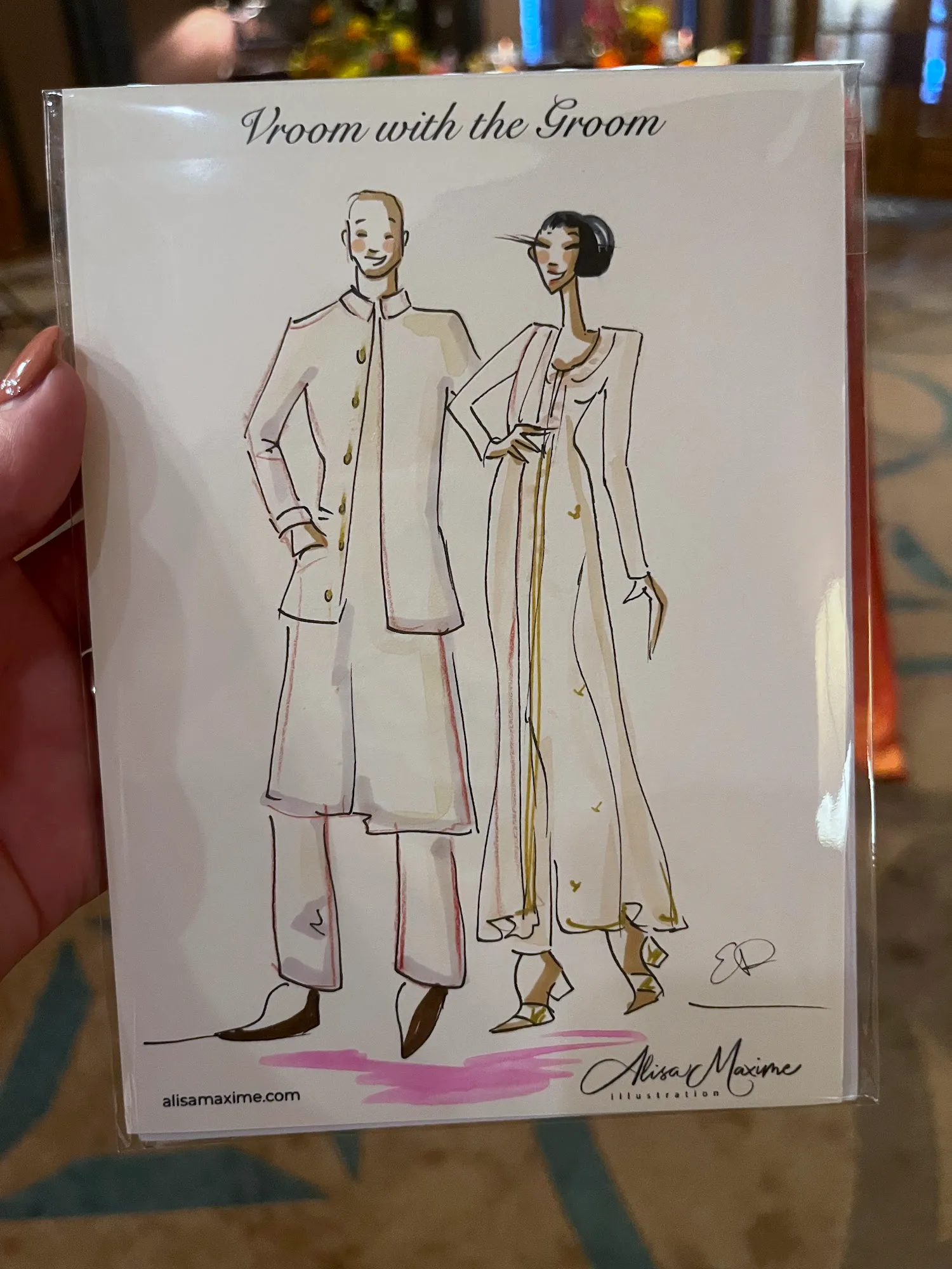 Live fashion sketch 9 from Pre-Wedding Celebration at Omaha Country Club