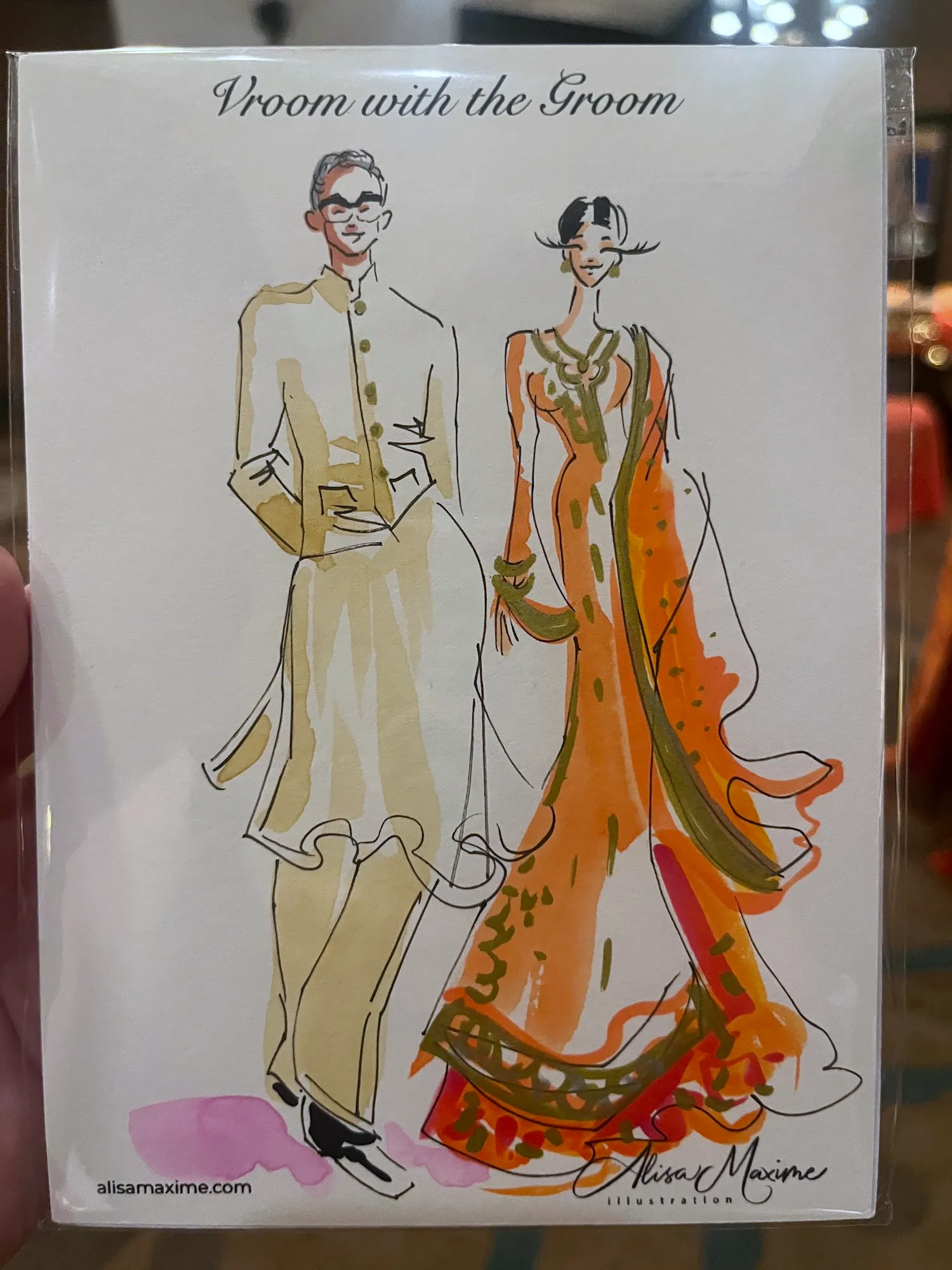 Live fashion sketch 13 from Pre-Wedding Celebration at Omaha Country Club