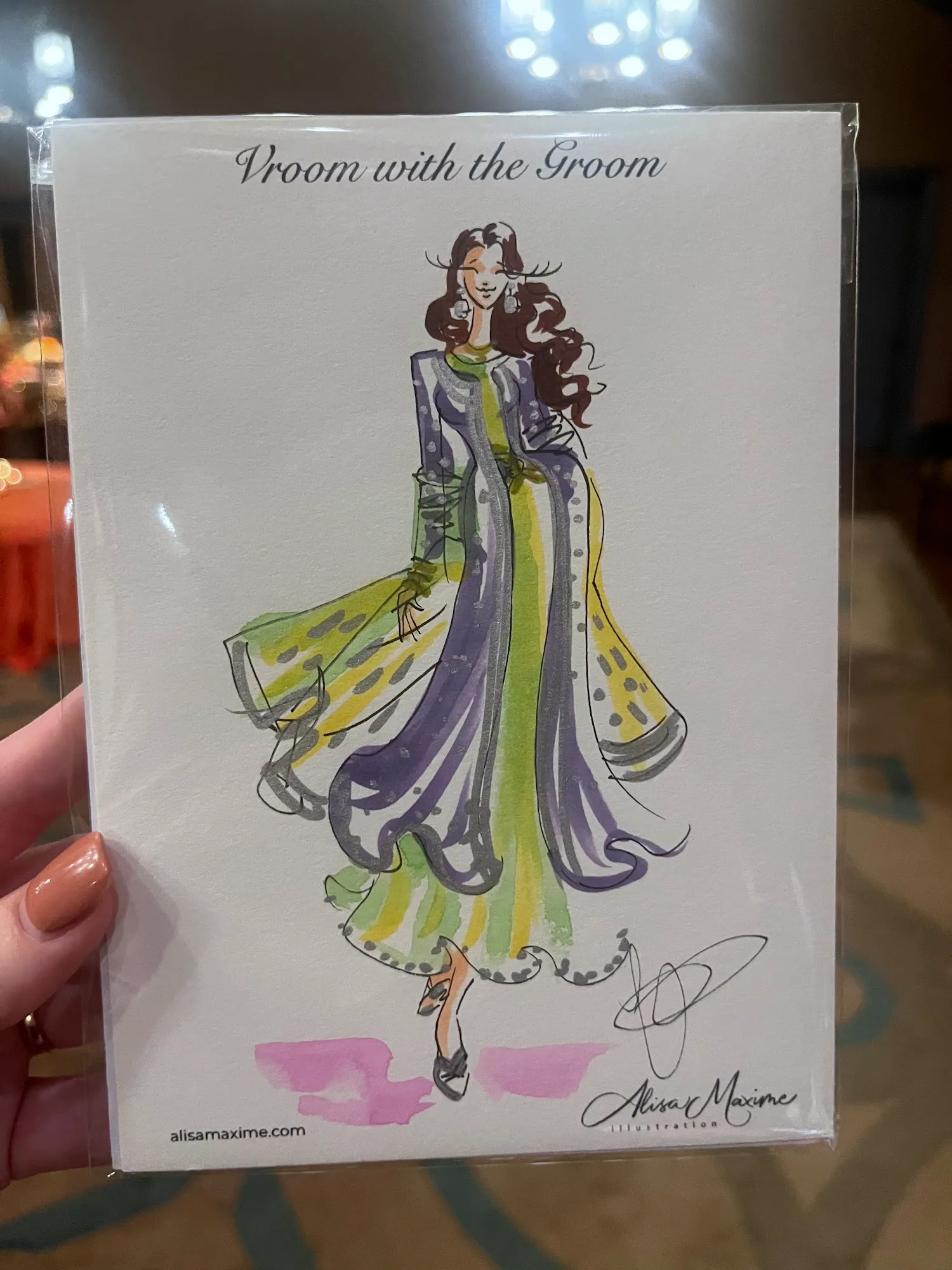 Live fashion sketch 16 from Pre-Wedding Celebration at Omaha Country Club