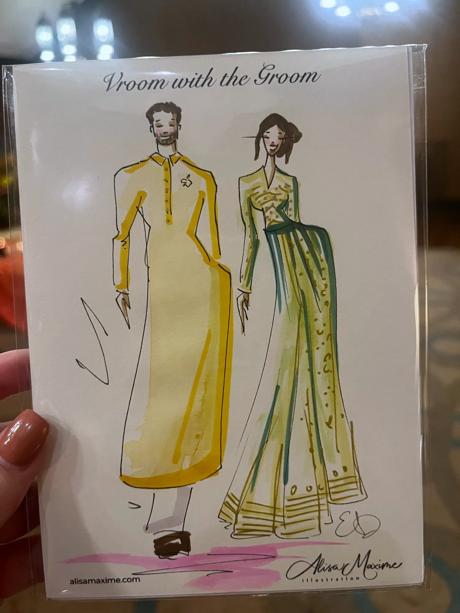Live fashion sketch 15 from Pre-Wedding Celebration at Omaha Country Club