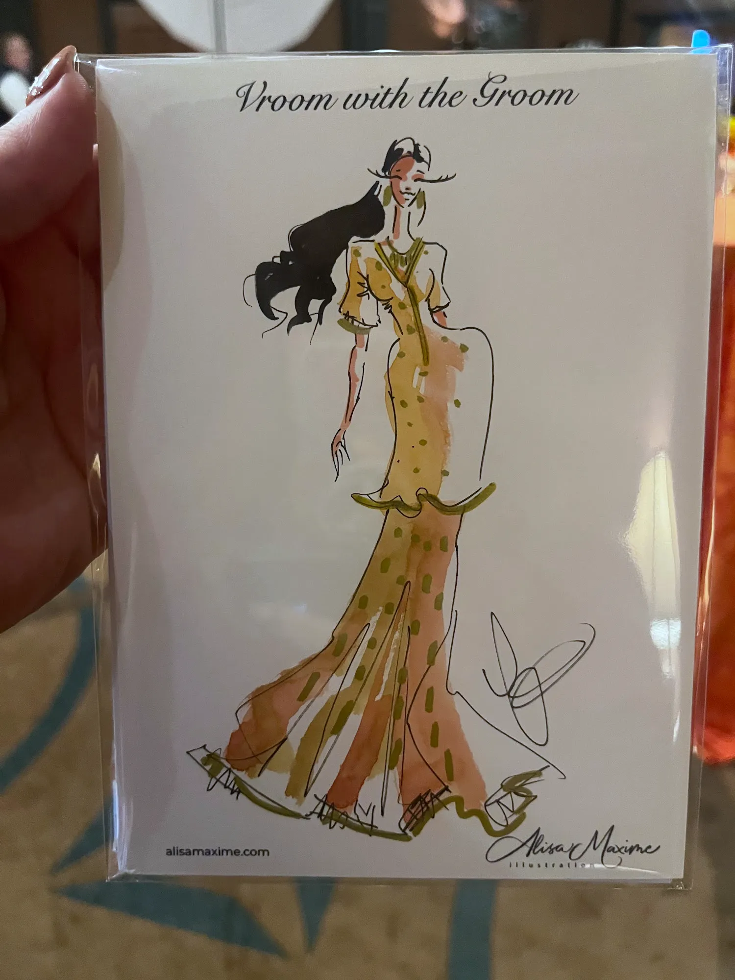 Live fashion sketch 6 from Pre-Wedding Celebration at Omaha Country Club
