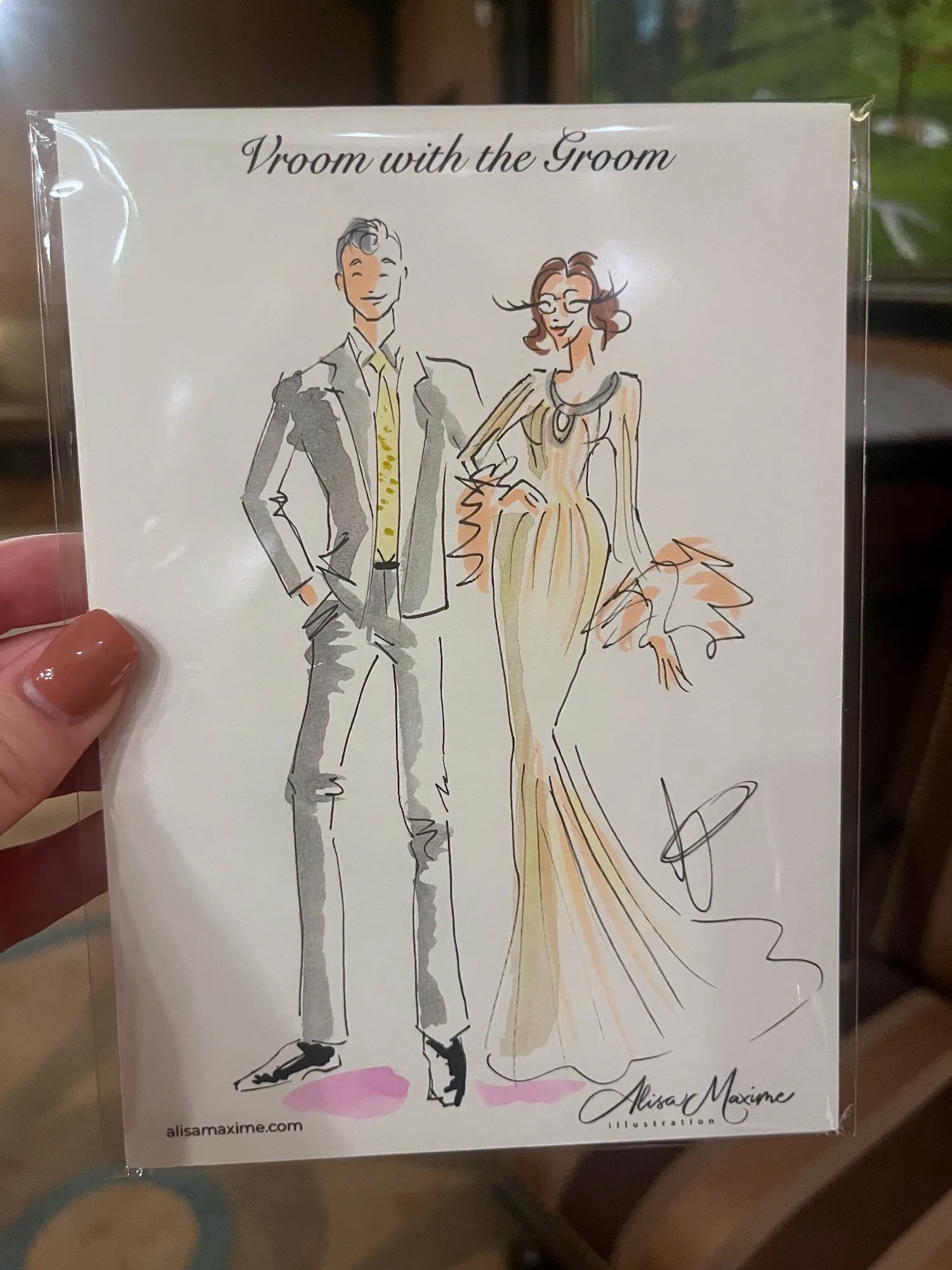 Live fashion sketch 2 from Pre-Wedding Celebration at Omaha Country Club
