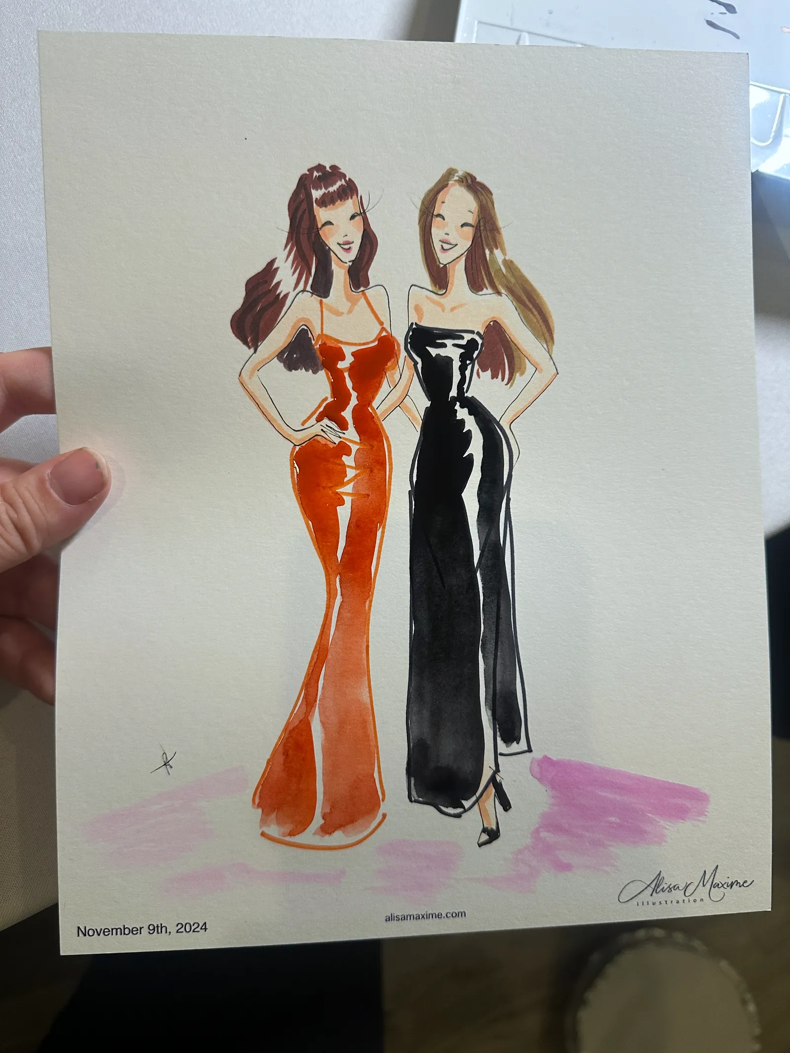Live fashion sketch 7 from Wedding Celebration at Knotting Hill Place, Dallas
