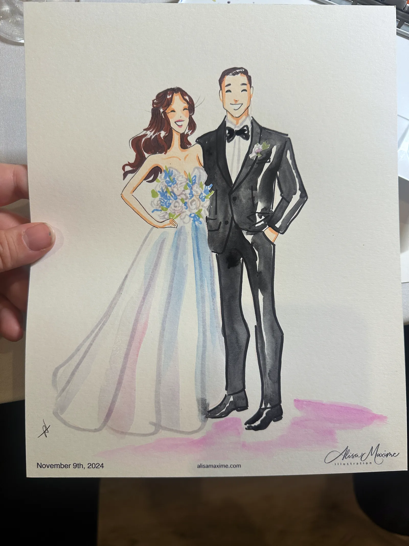 Live fashion sketch 3 from Wedding Celebration at Knotting Hill Place, Dallas