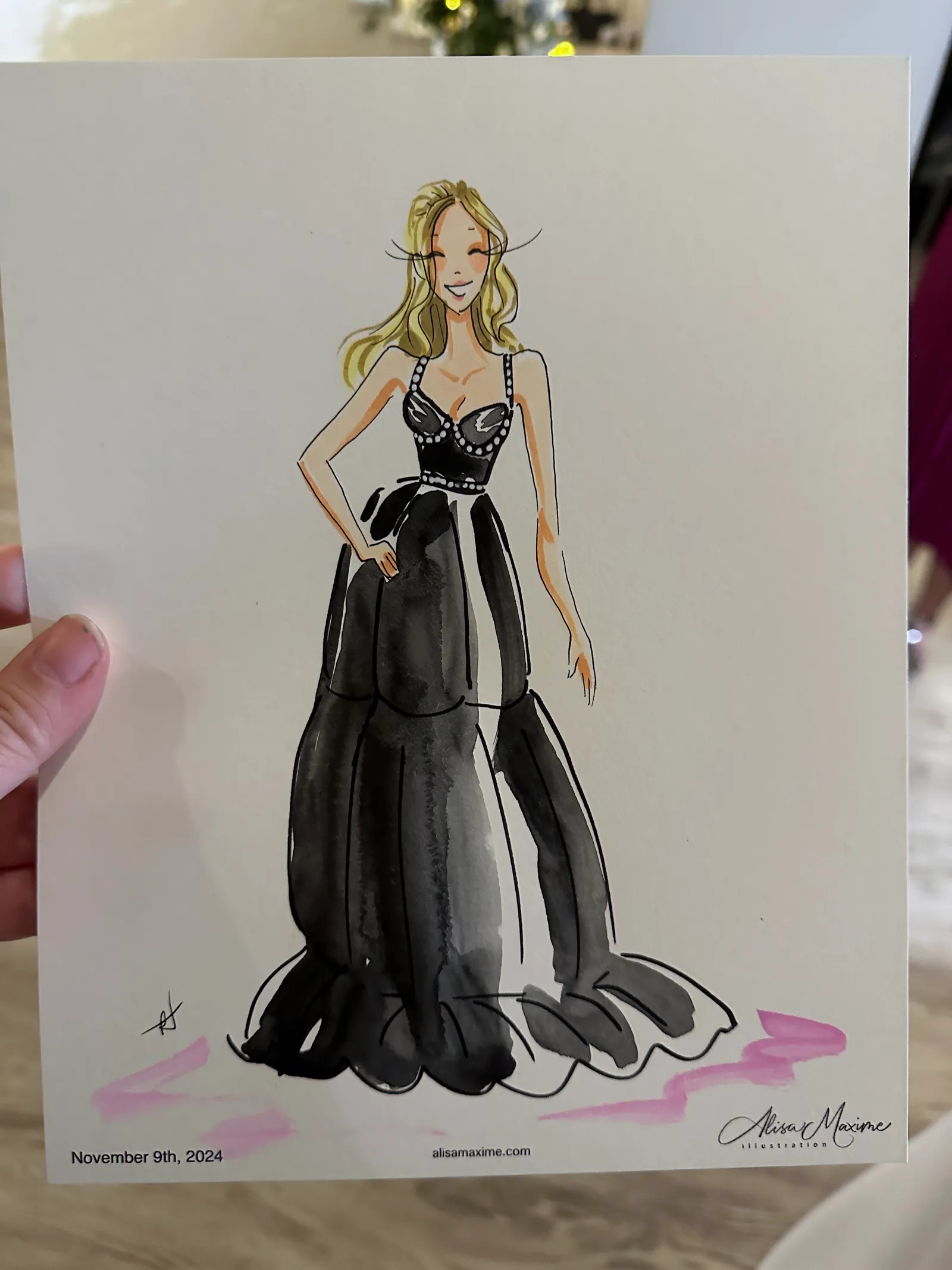 Live fashion sketch 4 from Wedding Celebration at Knotting Hill Place, Dallas