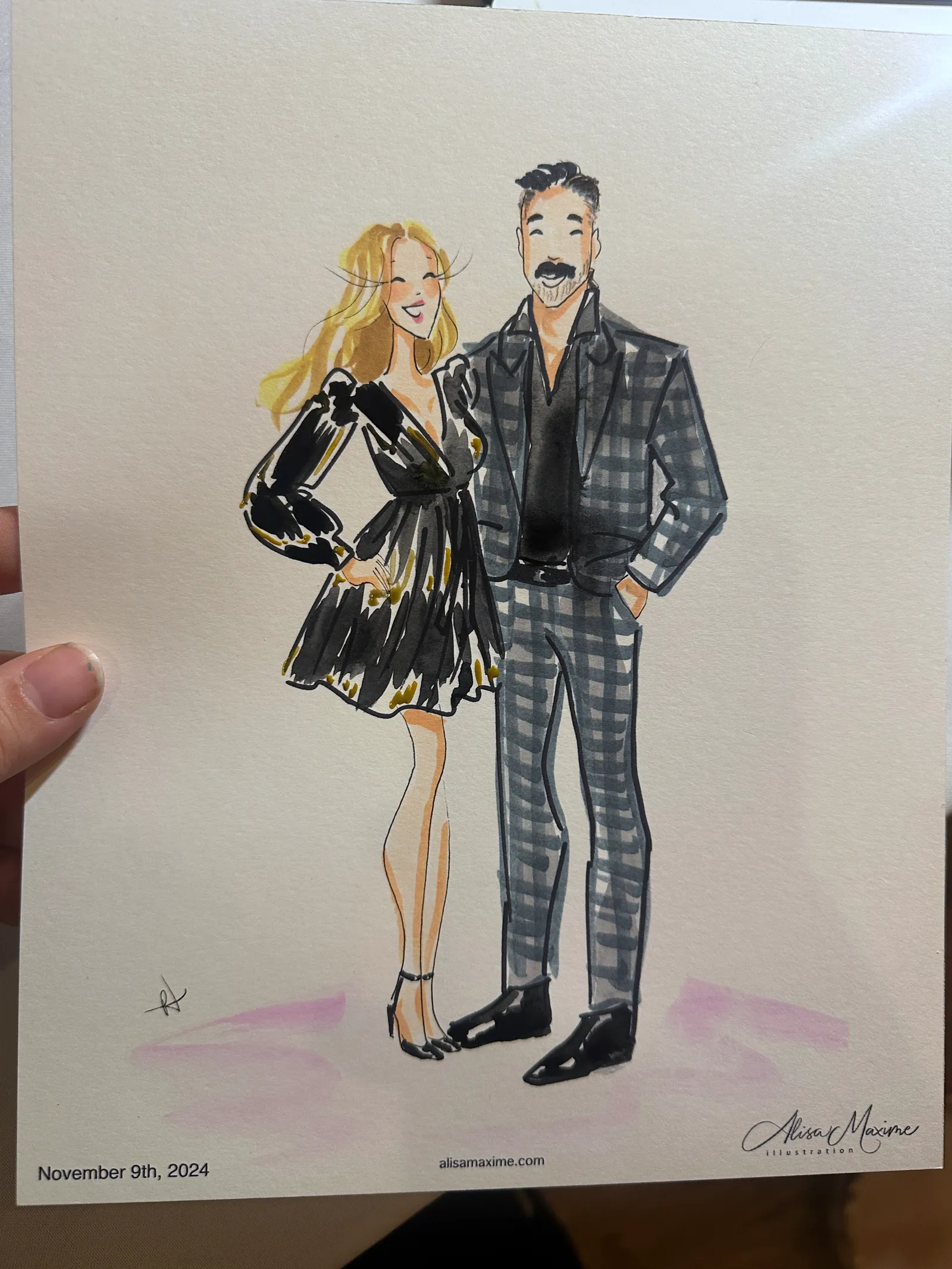 Live fashion sketch 8 from Wedding Celebration at Knotting Hill Place, Dallas