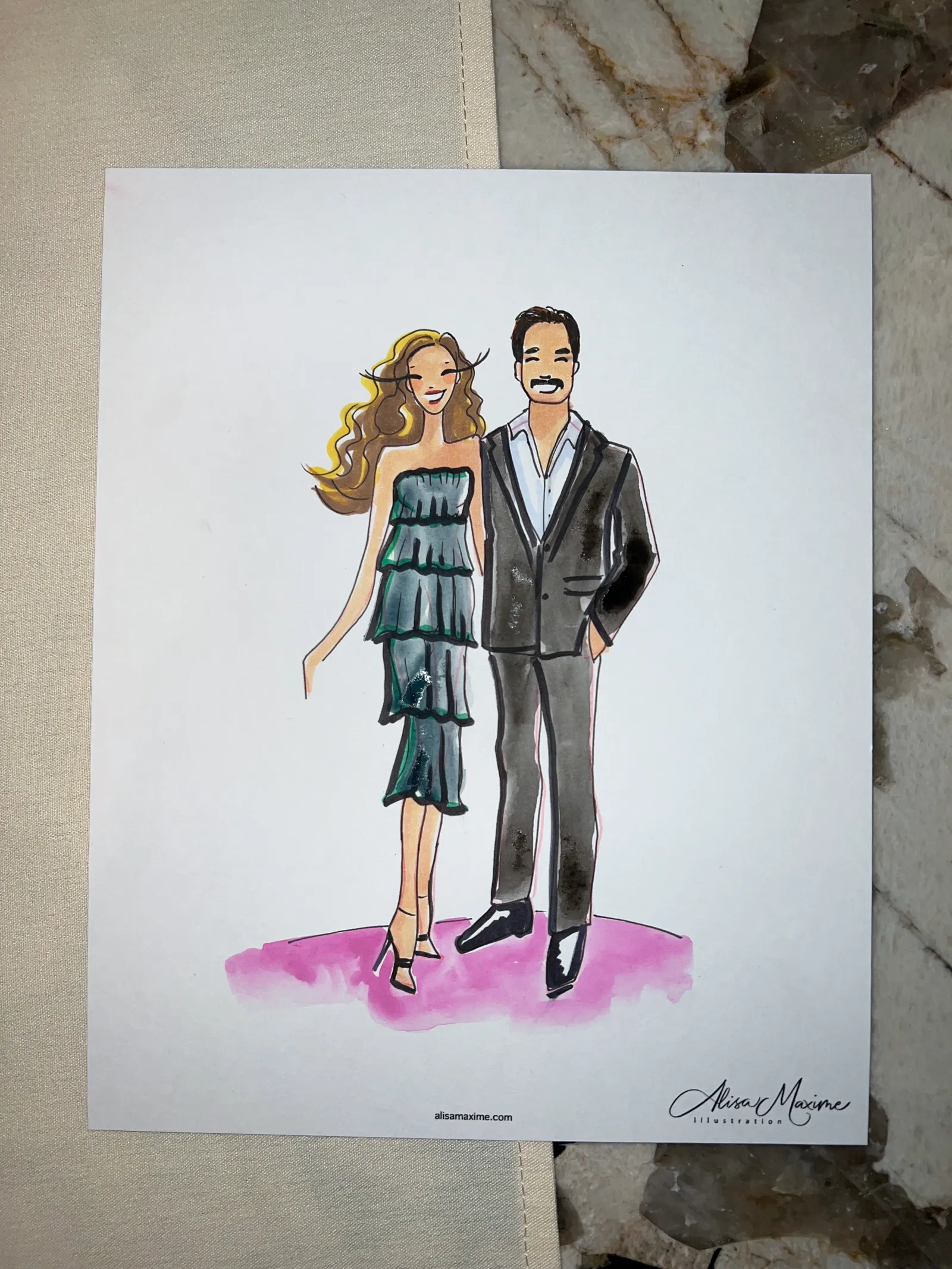 Live fashion sketch 4 from Private Event at the Four Seasons Hotel, Houston