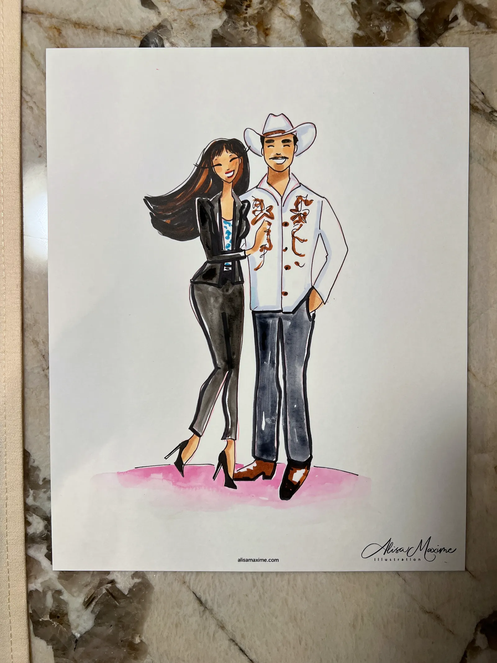 Live sketch from Private Event at the Four Seasons Hotel, Houston