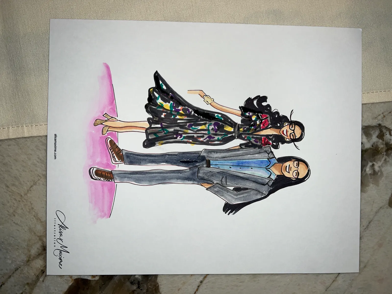 Live fashion sketch 6 from Private Event at the Four Seasons Hotel, Houston