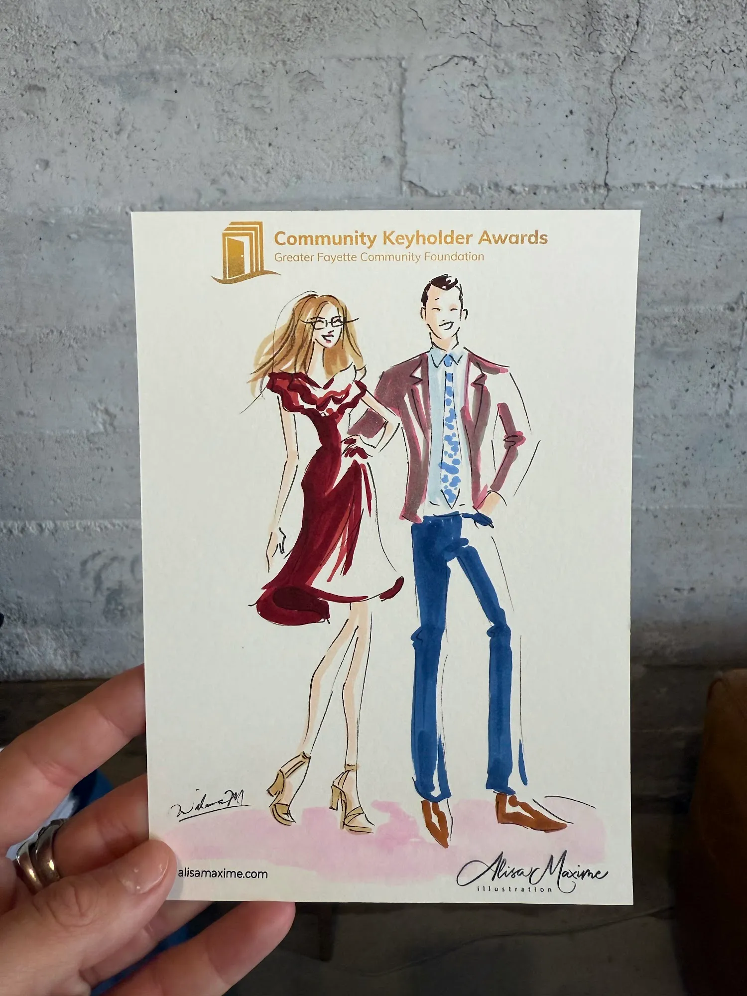 Live fashion sketch 2 from Evening of Artistry at The Ice Plant, La Grange
