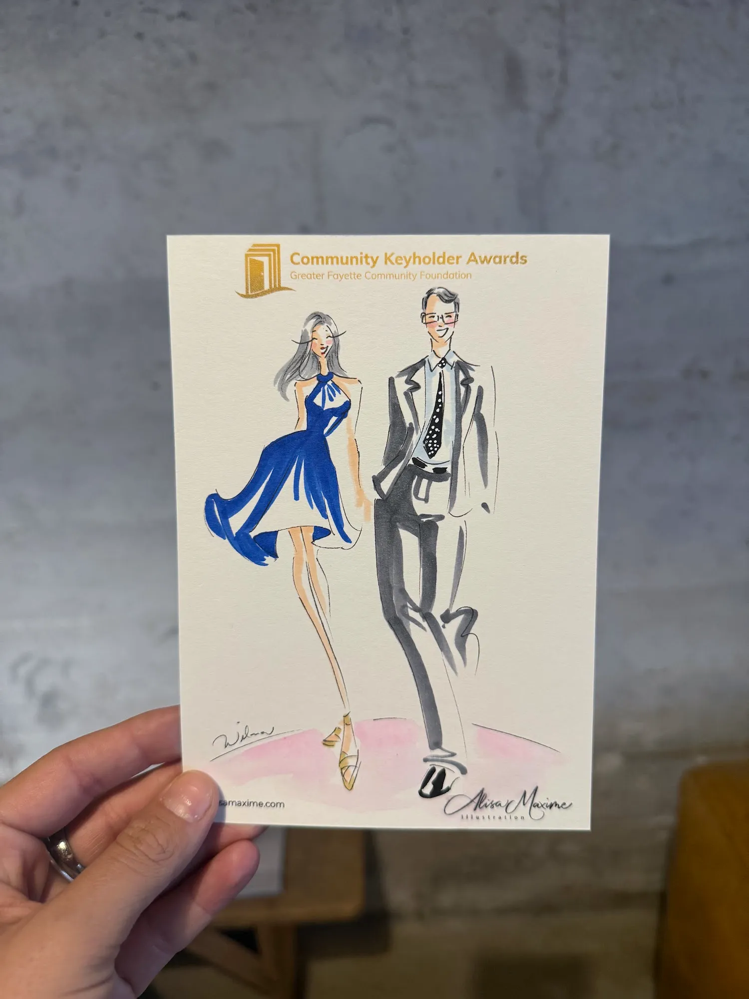 Live fashion sketch 14 from Evening of Artistry at The Ice Plant, La Grange