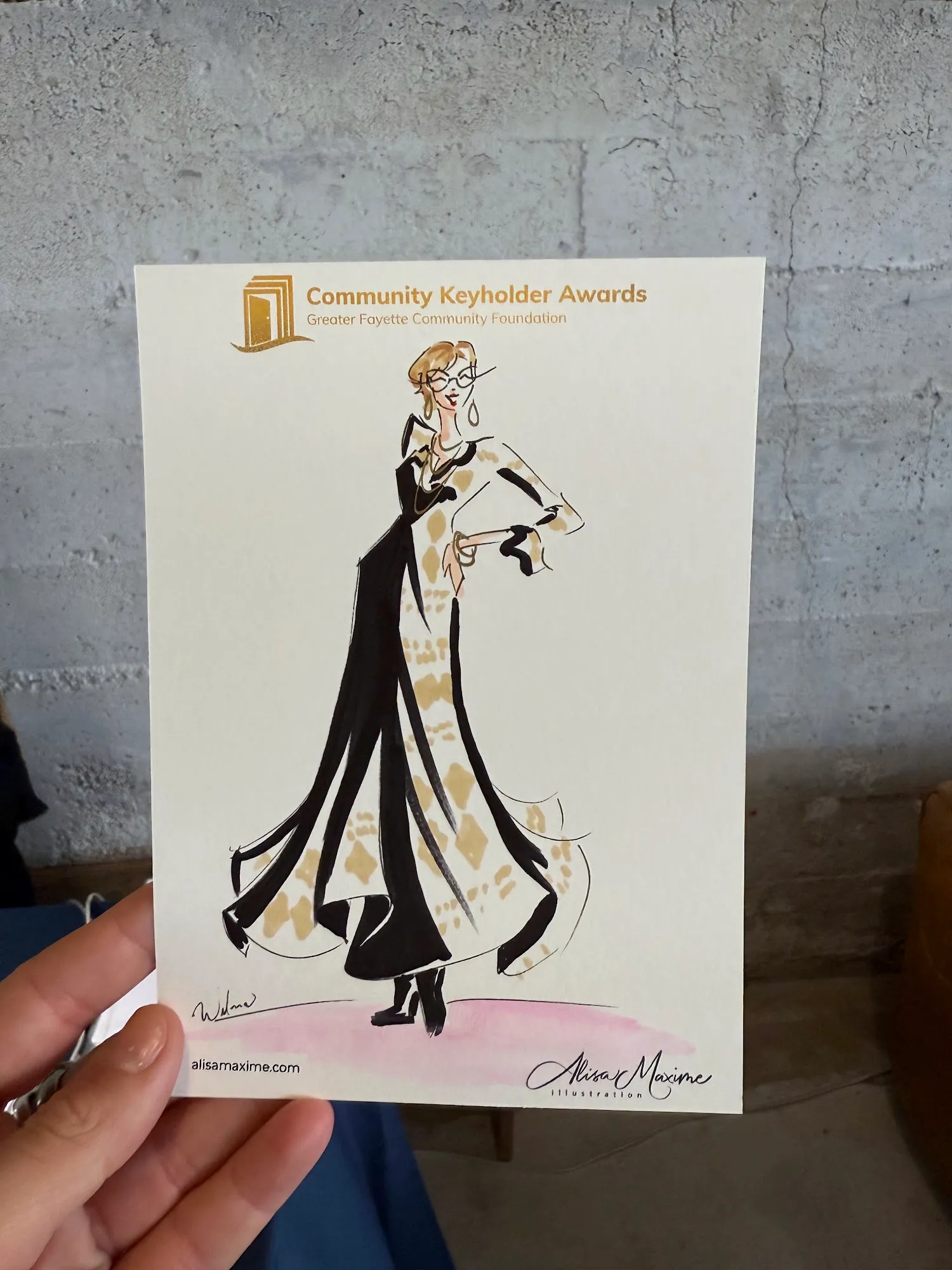 Live fashion sketch 3 from Evening of Artistry at The Ice Plant, La Grange