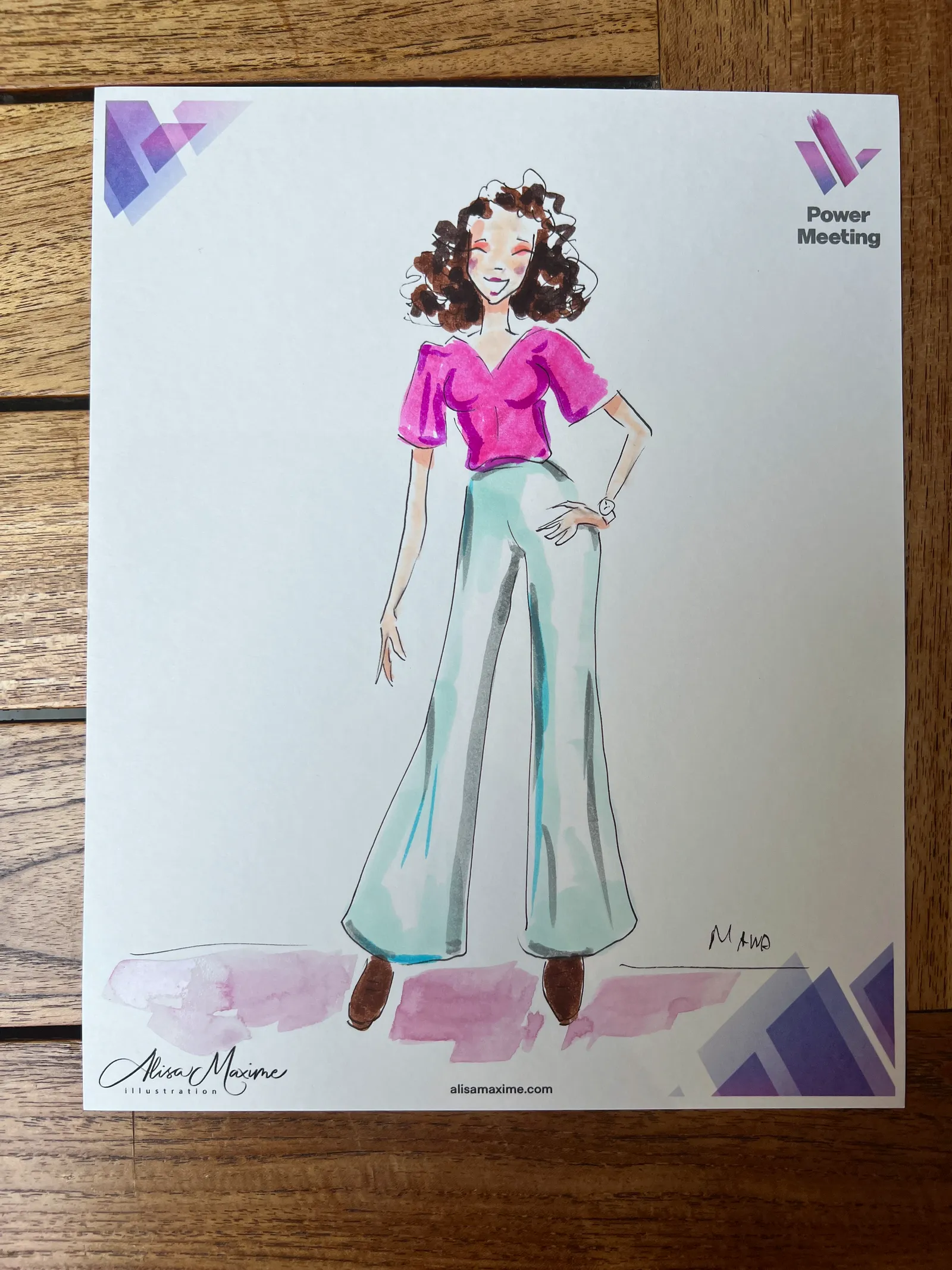 Live fashion sketch 12 from Women in Energy Event at Post Oak Hotel, Houston