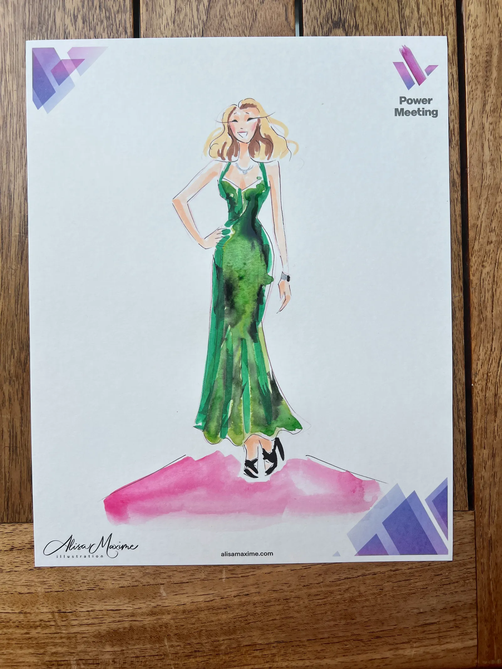 Live fashion sketch 14 from Women in Energy Event at Post Oak Hotel, Houston