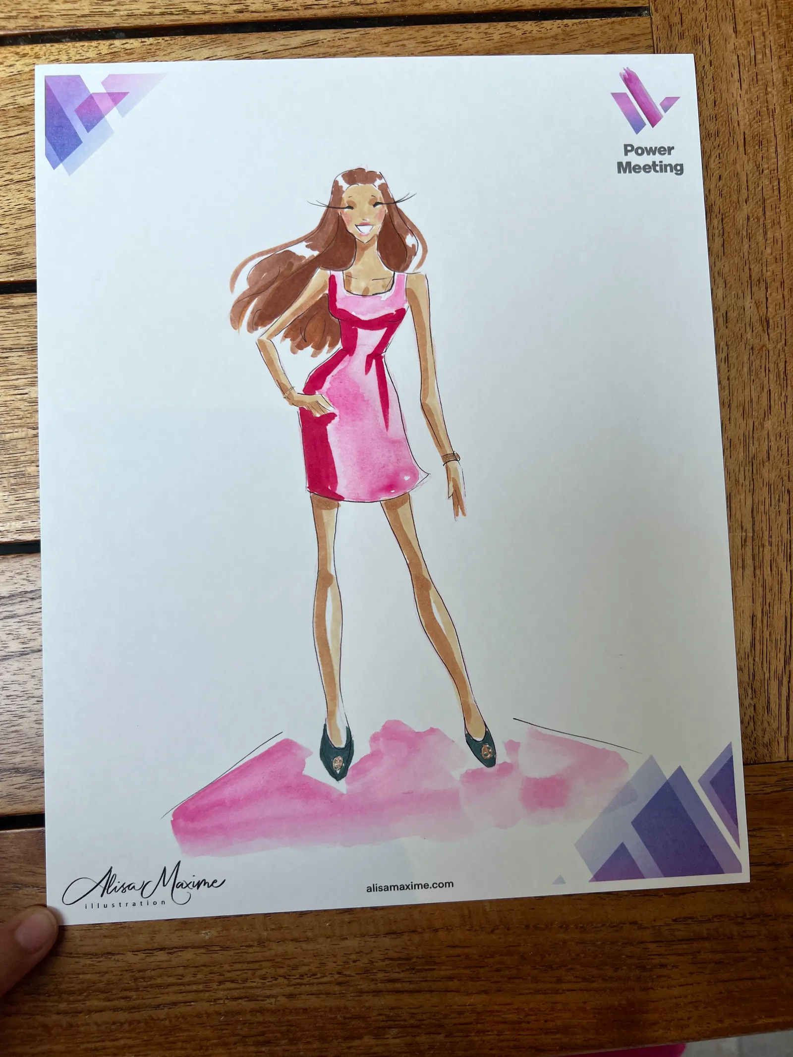 Live fashion sketch 8 from Women in Energy Event at Post Oak Hotel, Houston