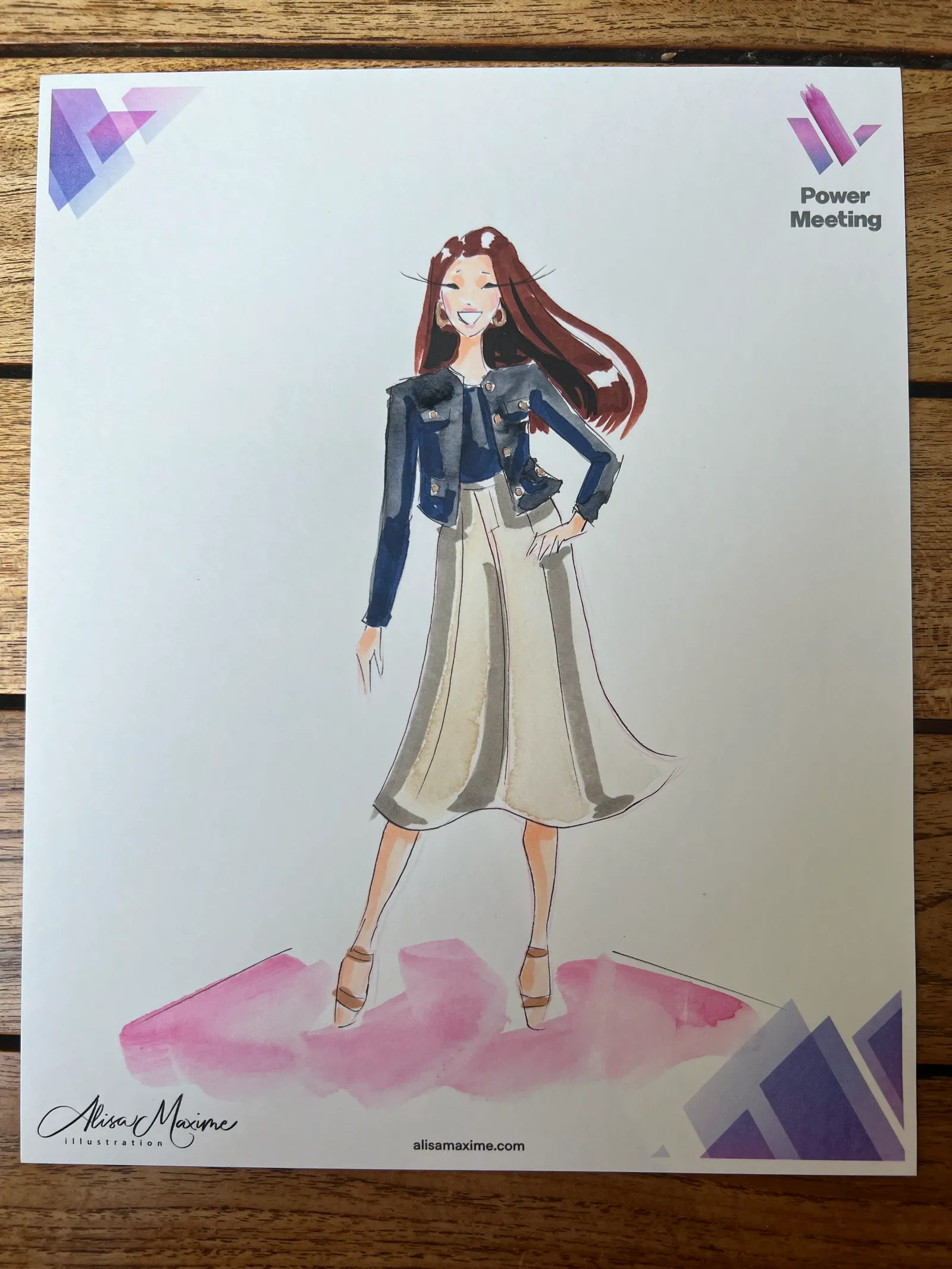 Live fashion sketch 13 from Women in Energy Event at Post Oak Hotel, Houston
