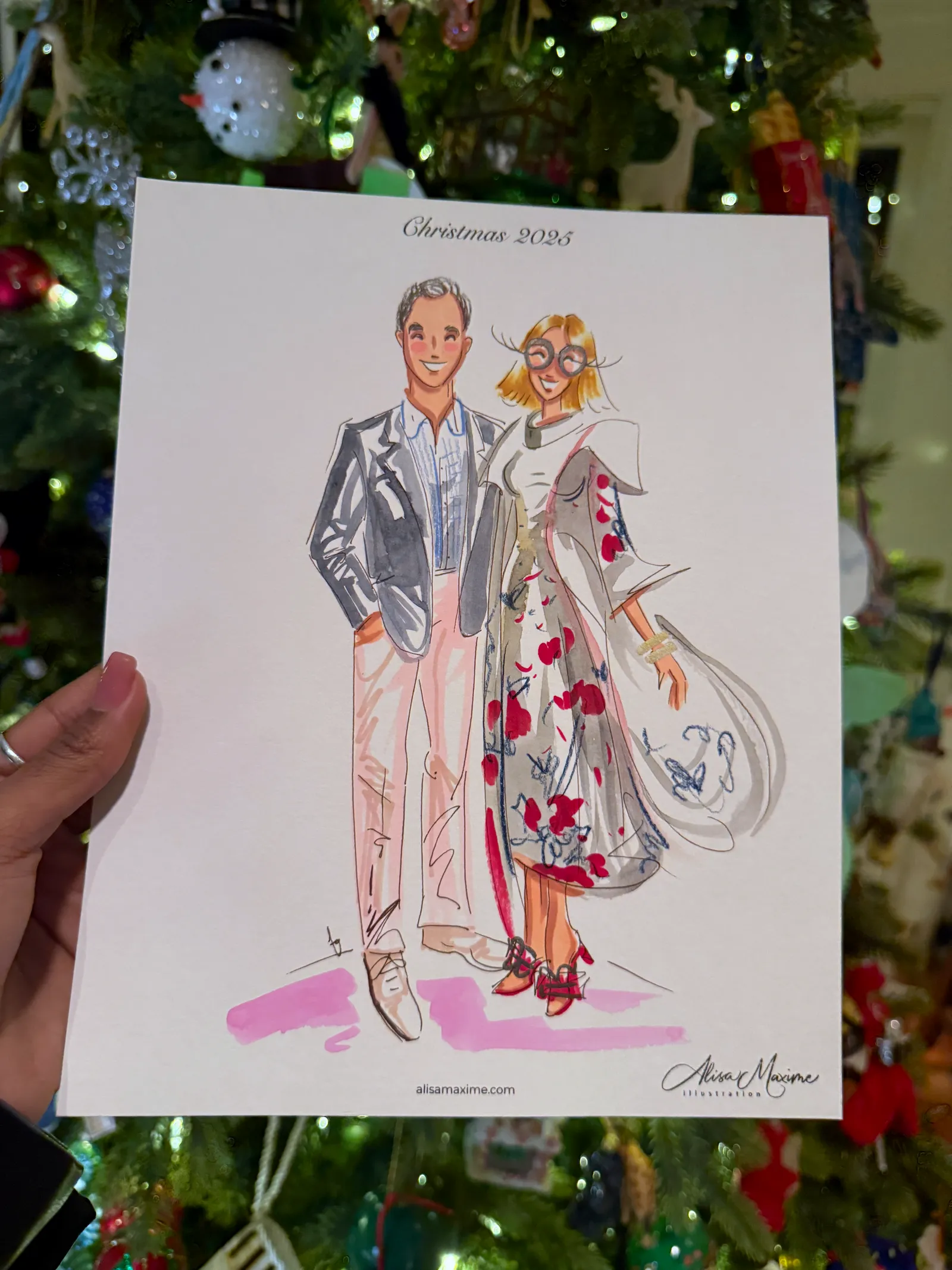 Live sketch from Holiday Celebration in Dallas