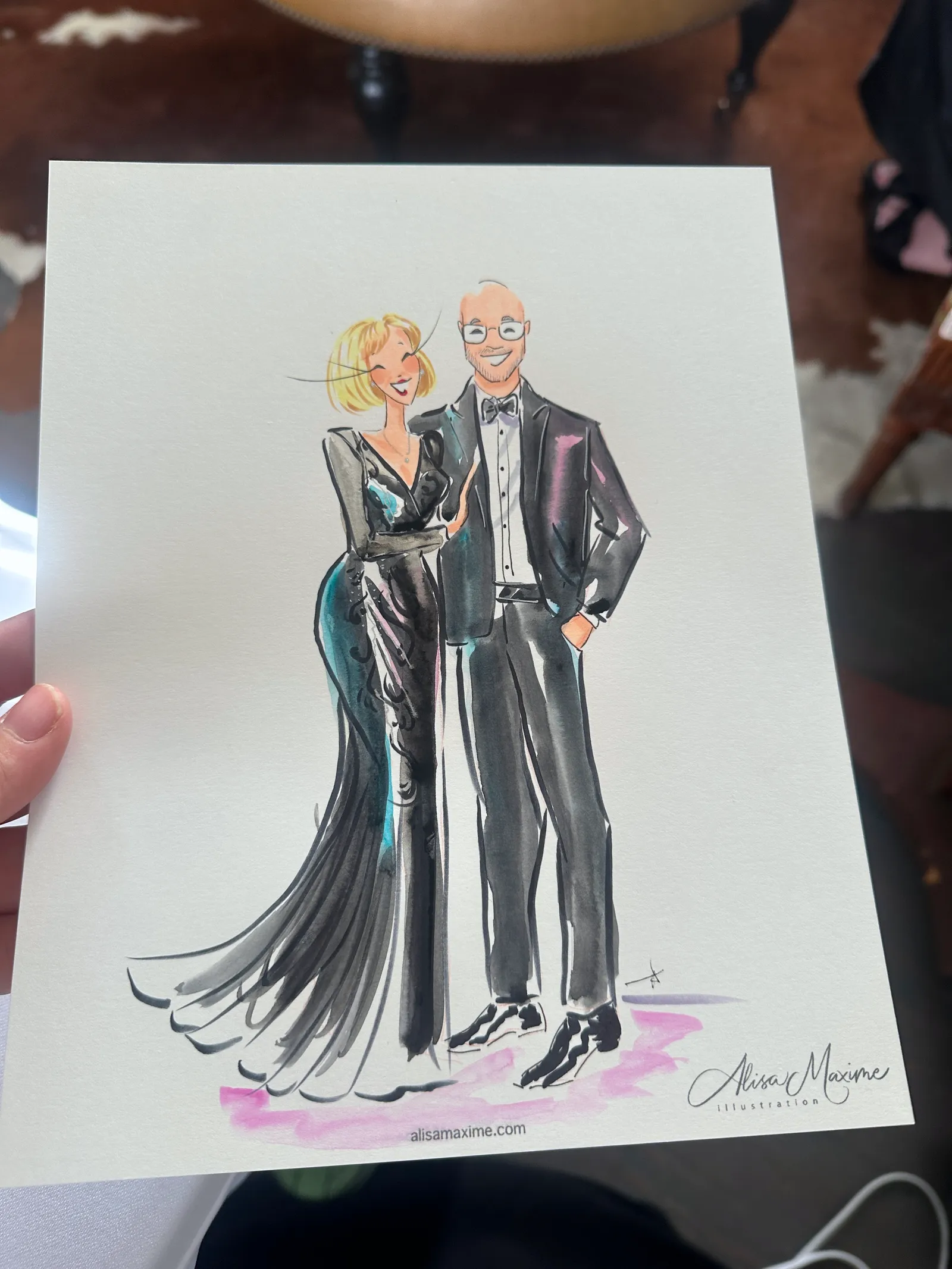 Live sketch from Wedding Celebration at The Mason, Dallas